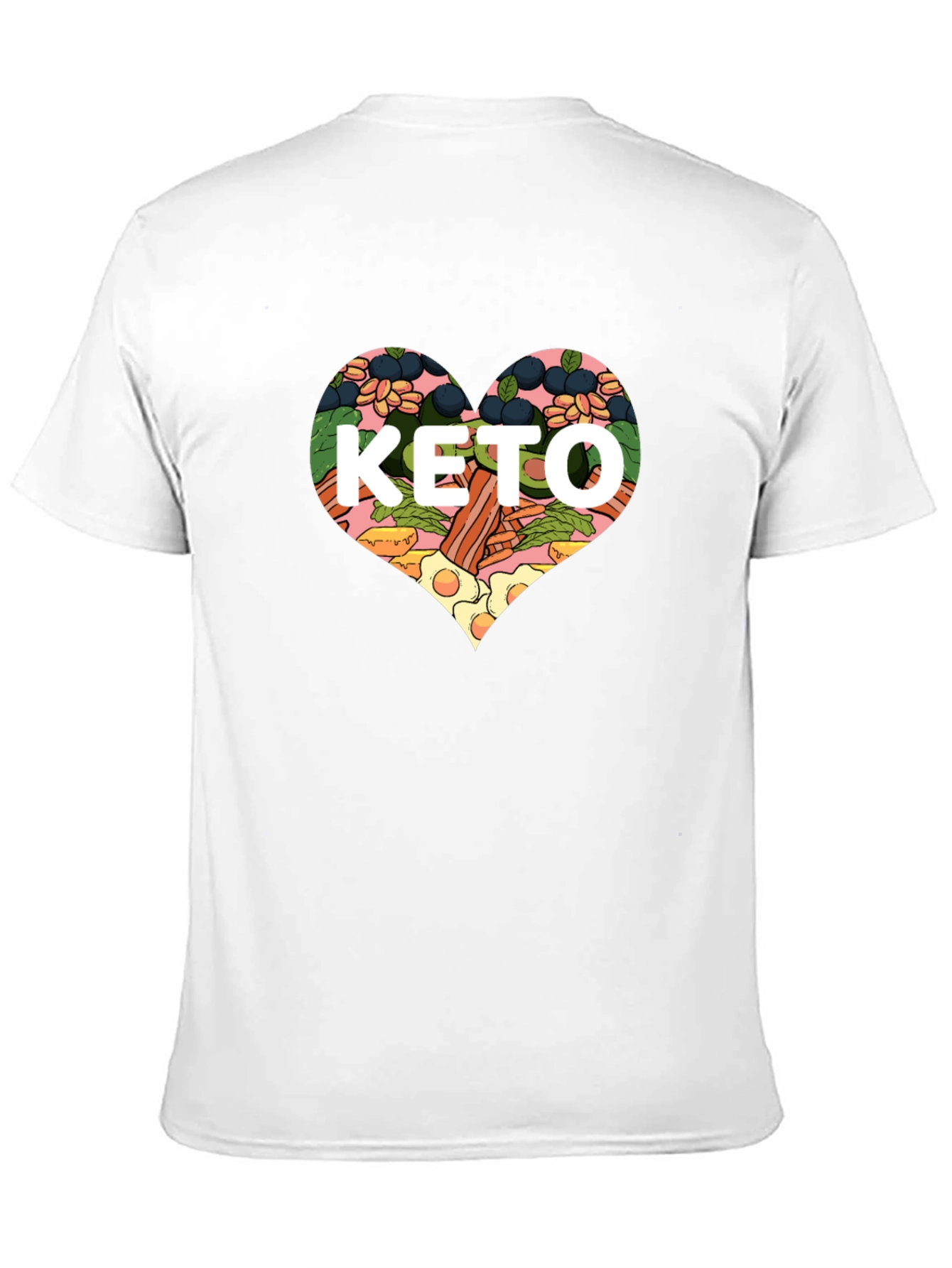 Keto Diet Heart Graphic Black T-Shirt