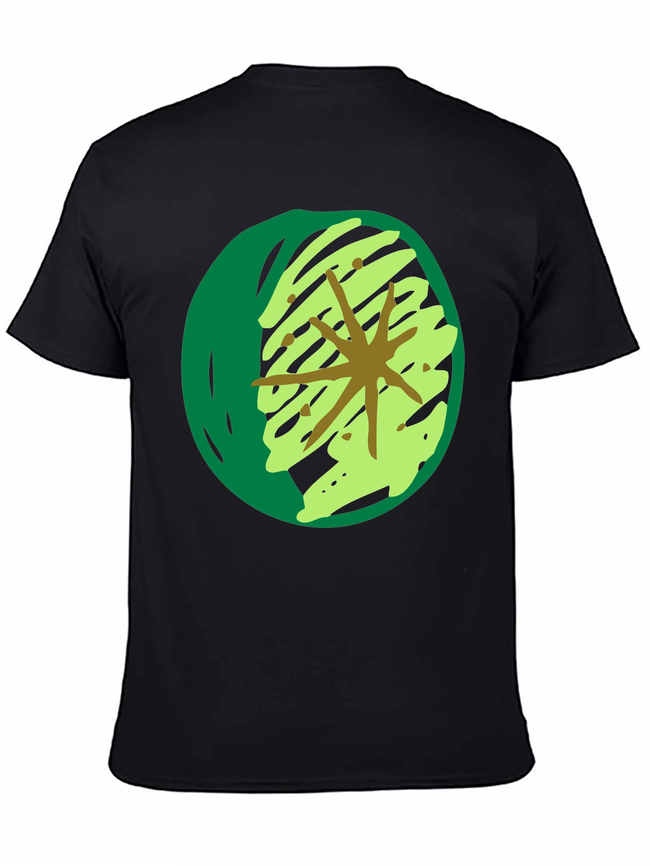 Abstract Green Star Graphic T-Shirt