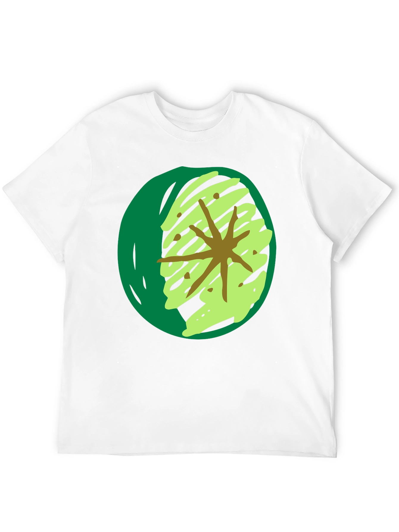 Abstract Green Star Graphic T-Shirt