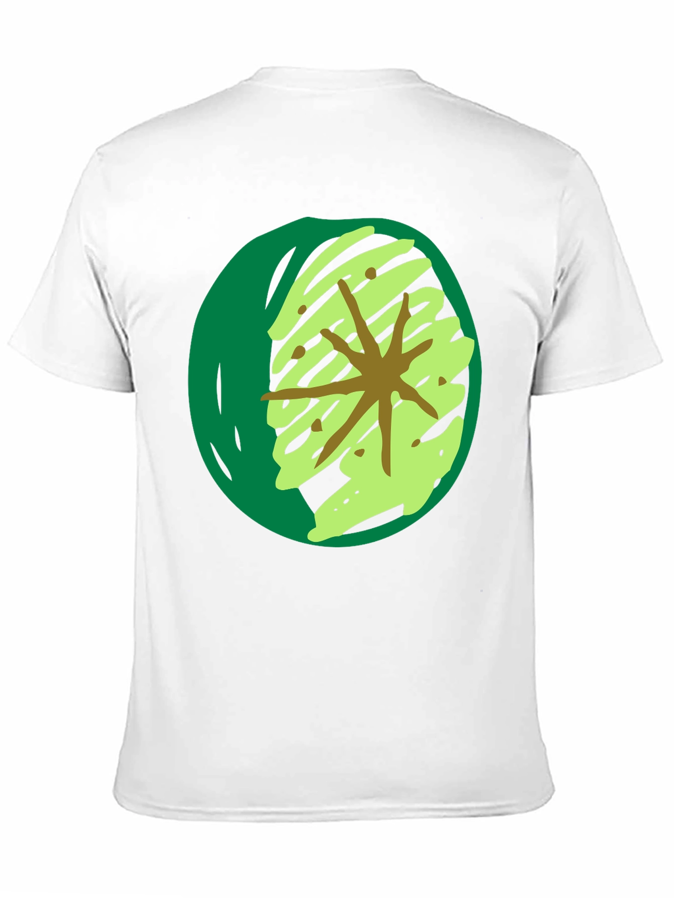 Abstract Green Star Graphic T-Shirt