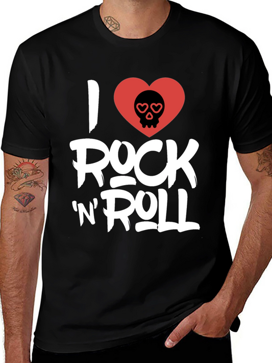I Love Rock N Roll Black Graphic Tee