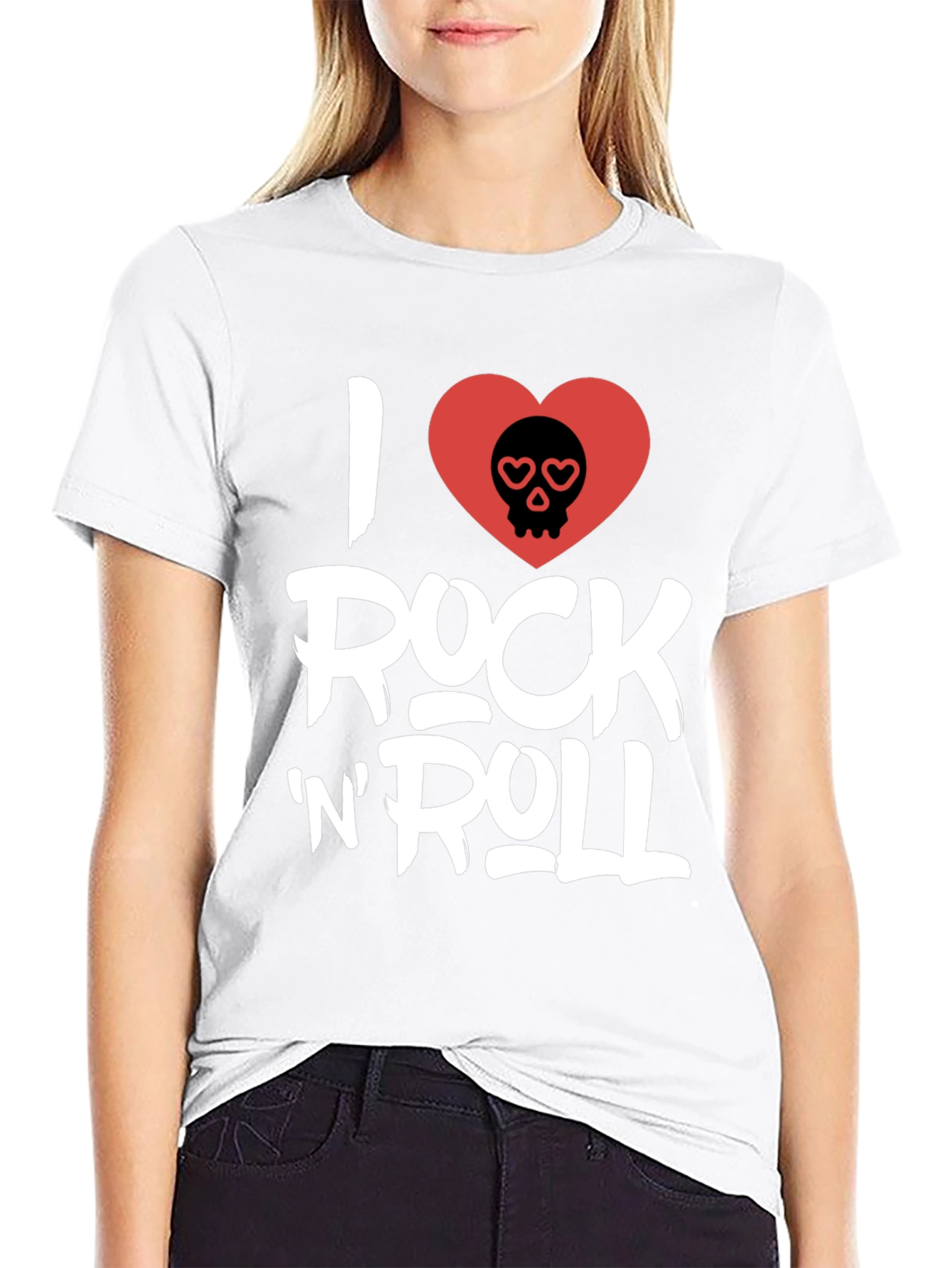 I Love Rock N Roll Black Graphic Tee