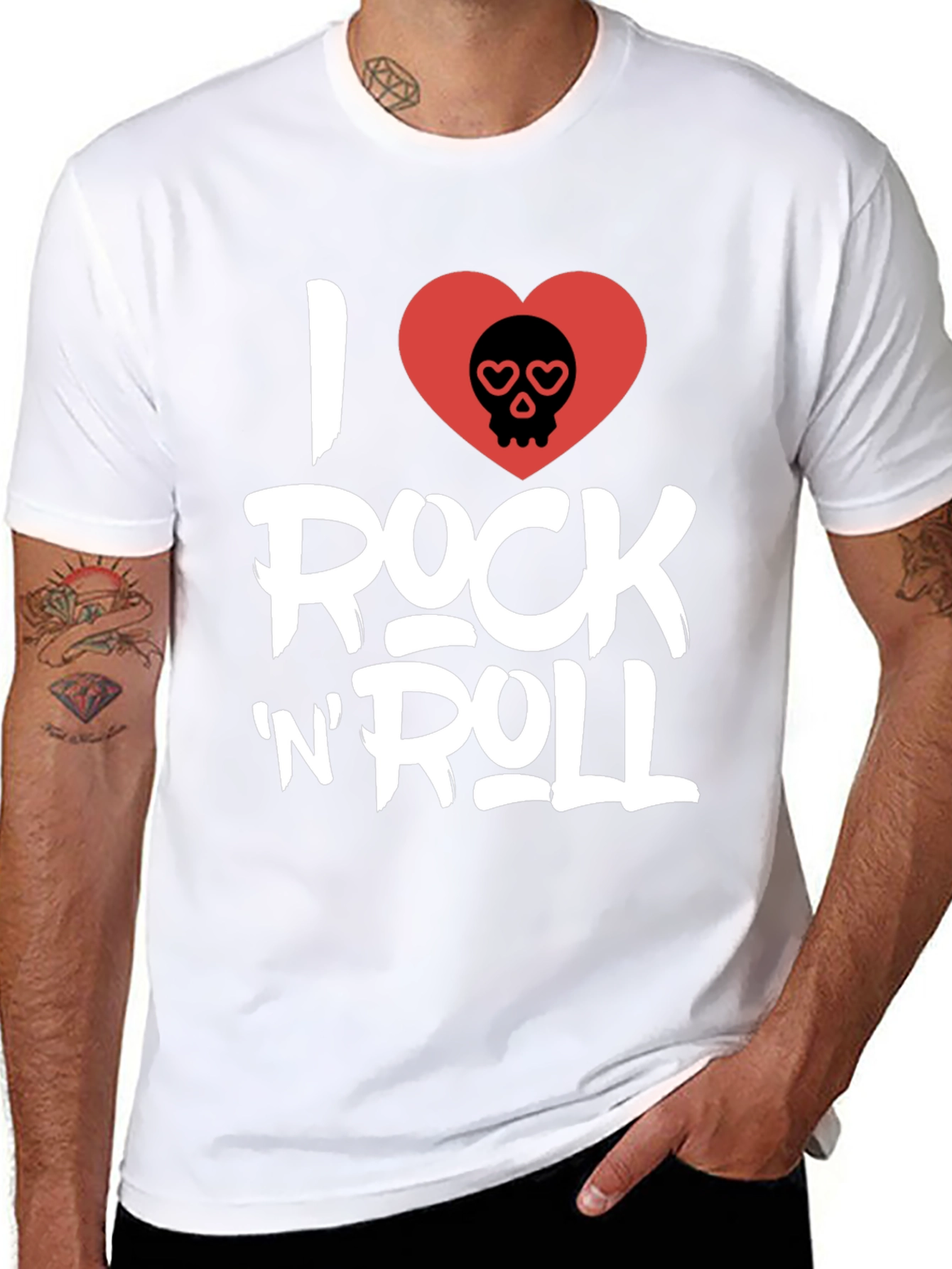 I Love Rock N Roll Black Graphic Tee