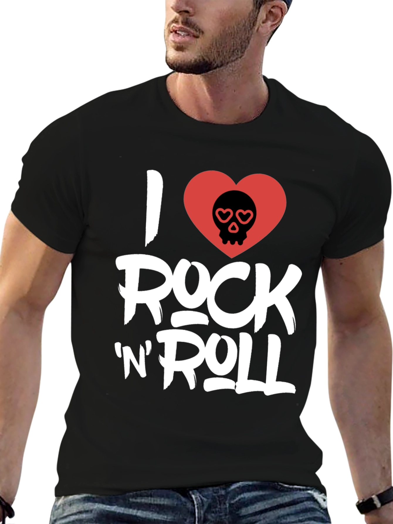 I Love Rock N Roll Black Graphic Tee