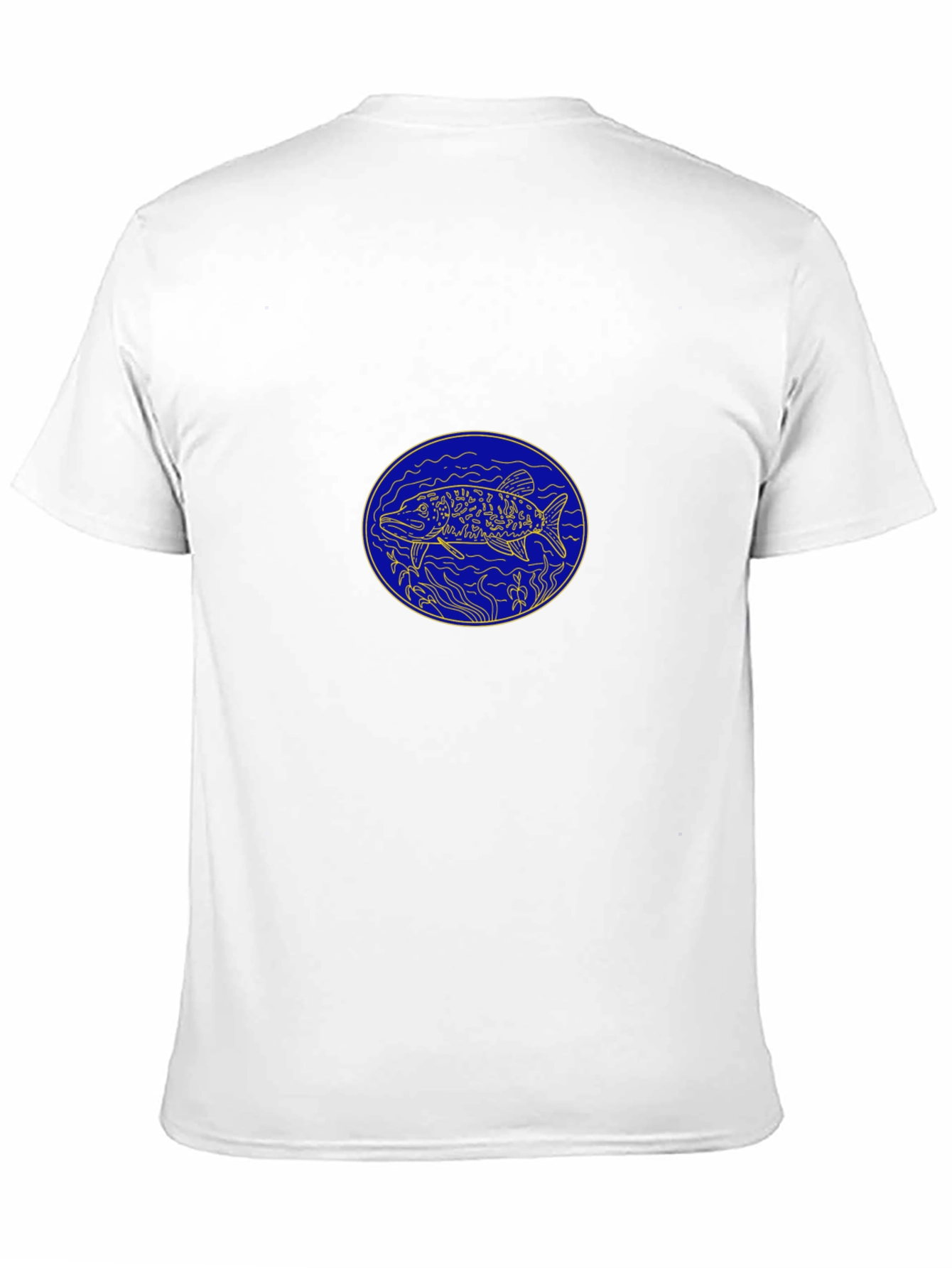 Mens Black T-Shirt with Fish Graphic