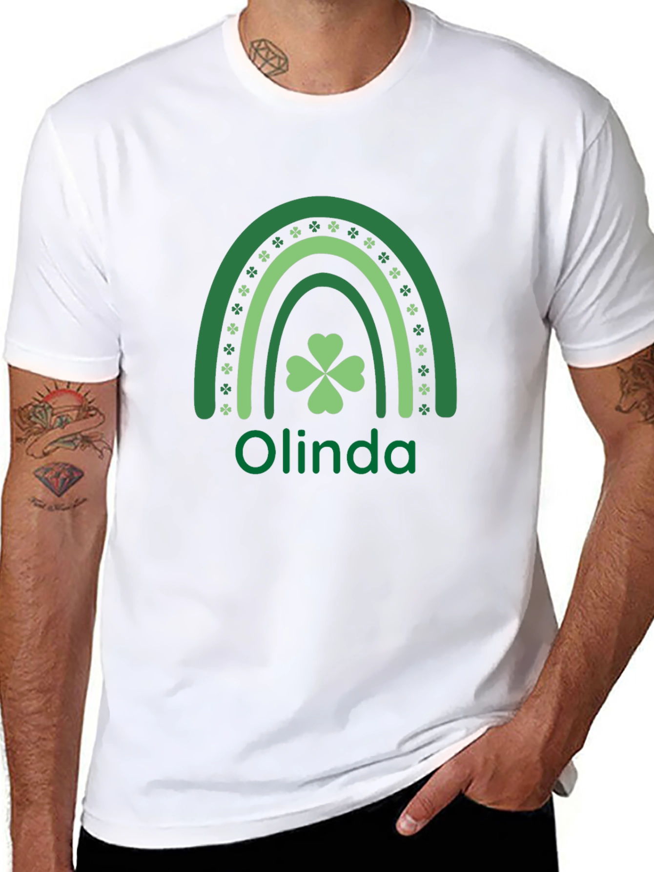 Olinda Rainbow Clover St. Patricks Day T-Shirt