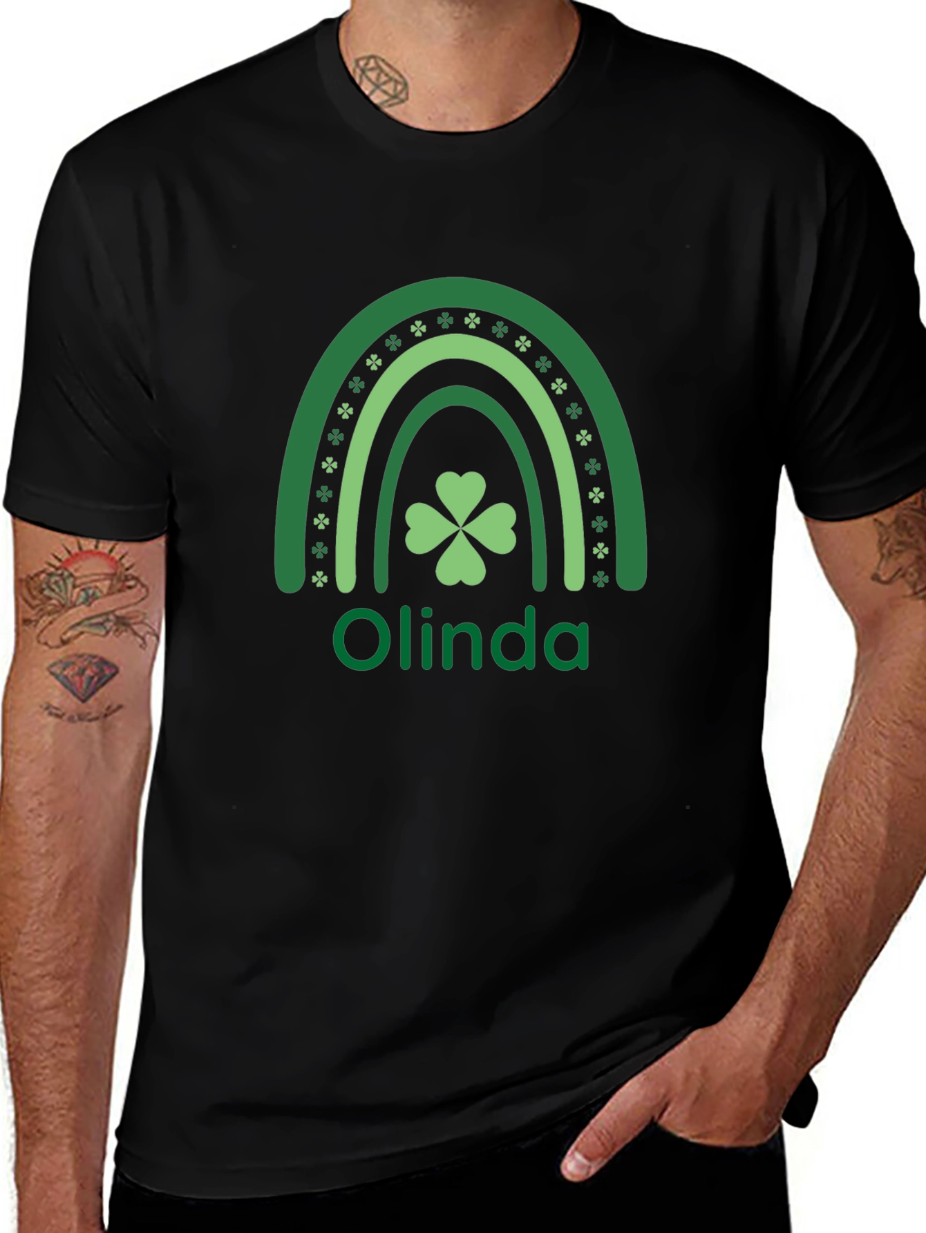 Olinda Rainbow Clover St. Patricks Day T-Shirt