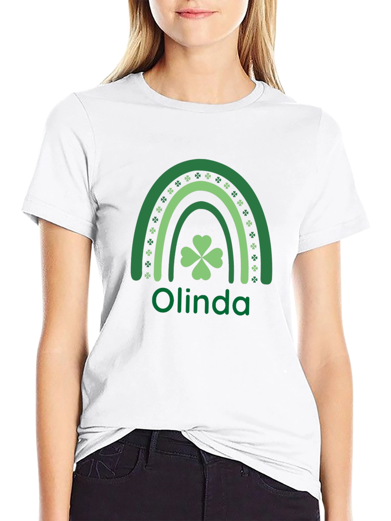 Olinda Rainbow Clover St. Patricks Day T-Shirt
