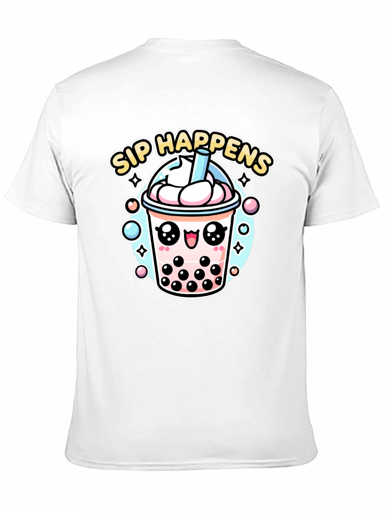 Sip Happens Bubble Tea Graphic T-Shirt