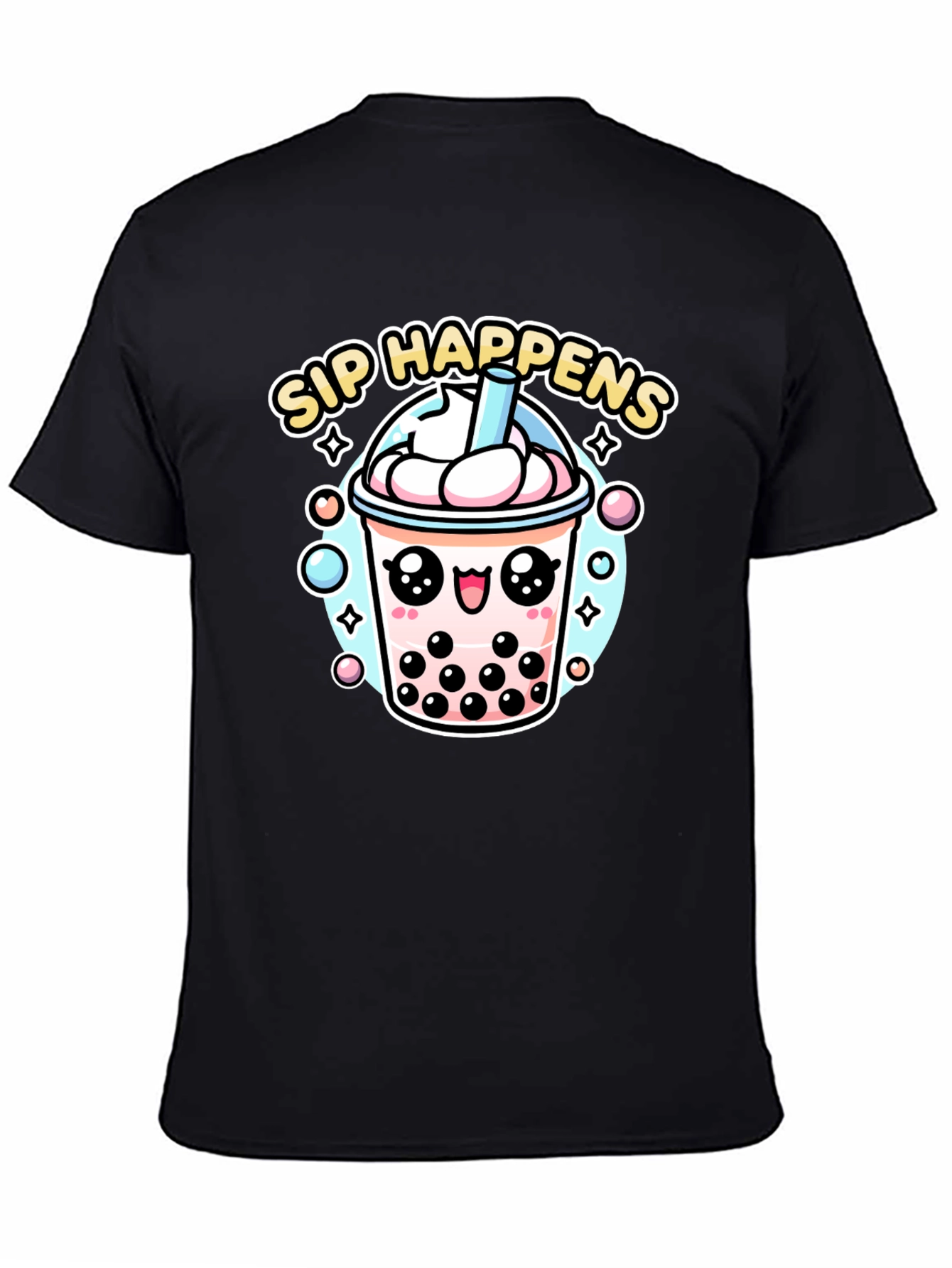 Sip Happens Bubble Tea Graphic T-Shirt
