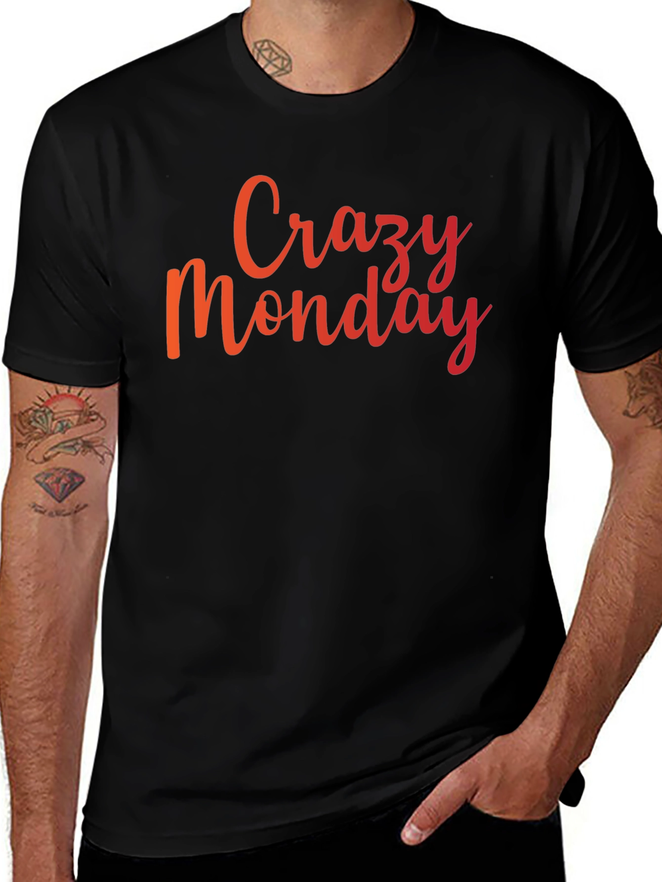 Crazy Monday Graphic Tee - Black