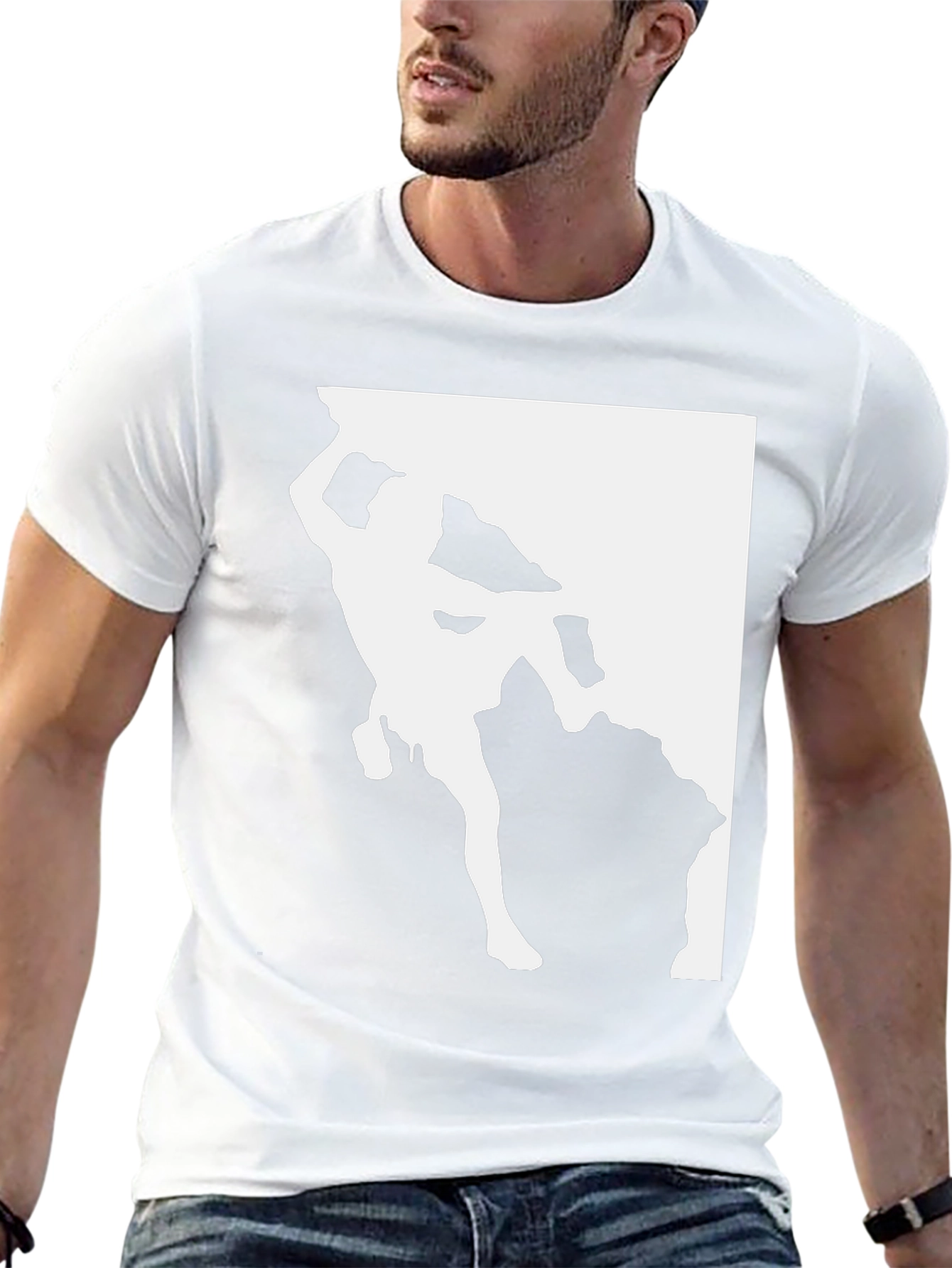Rock Climbing T-Shirt - Black Tee with Climber Graphic