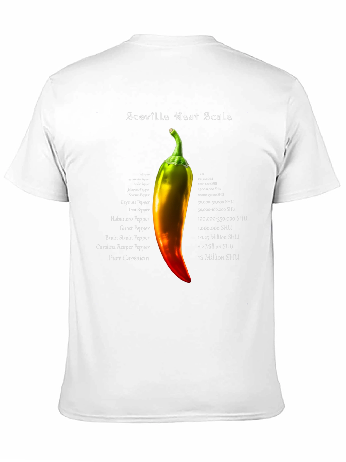 Scoville Heat Scale Pepper T-Shirt