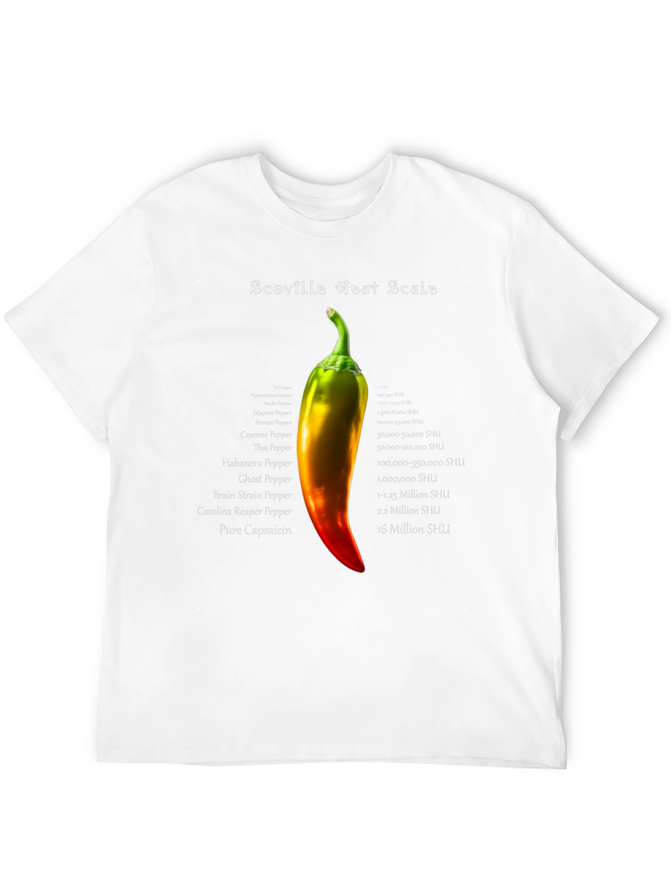 Scoville Heat Scale Pepper T-Shirt