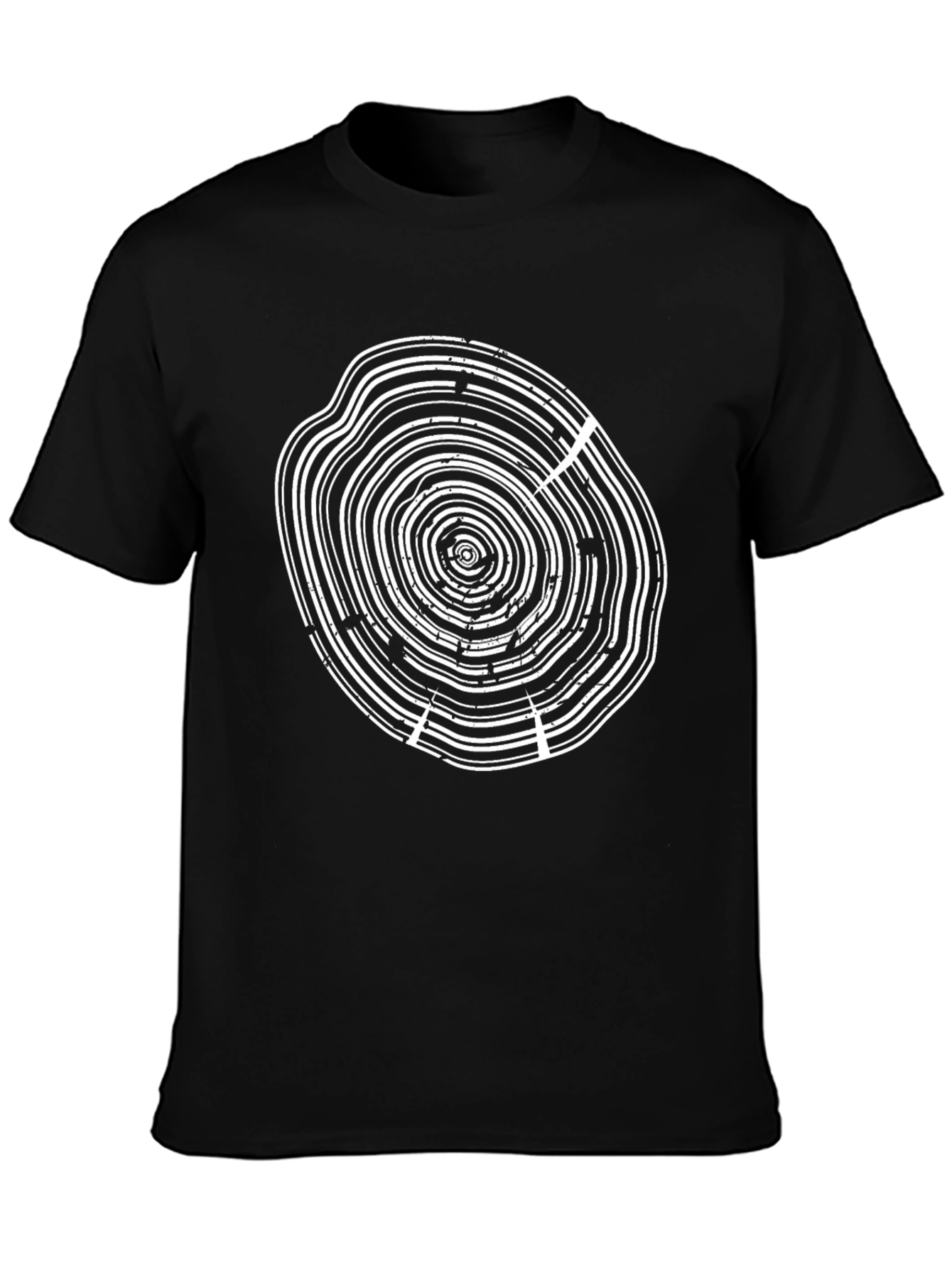 Tree Ring Graphic Black T-Shirt