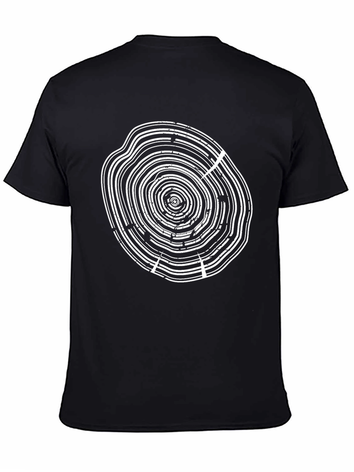 Tree Ring Graphic Black T-Shirt