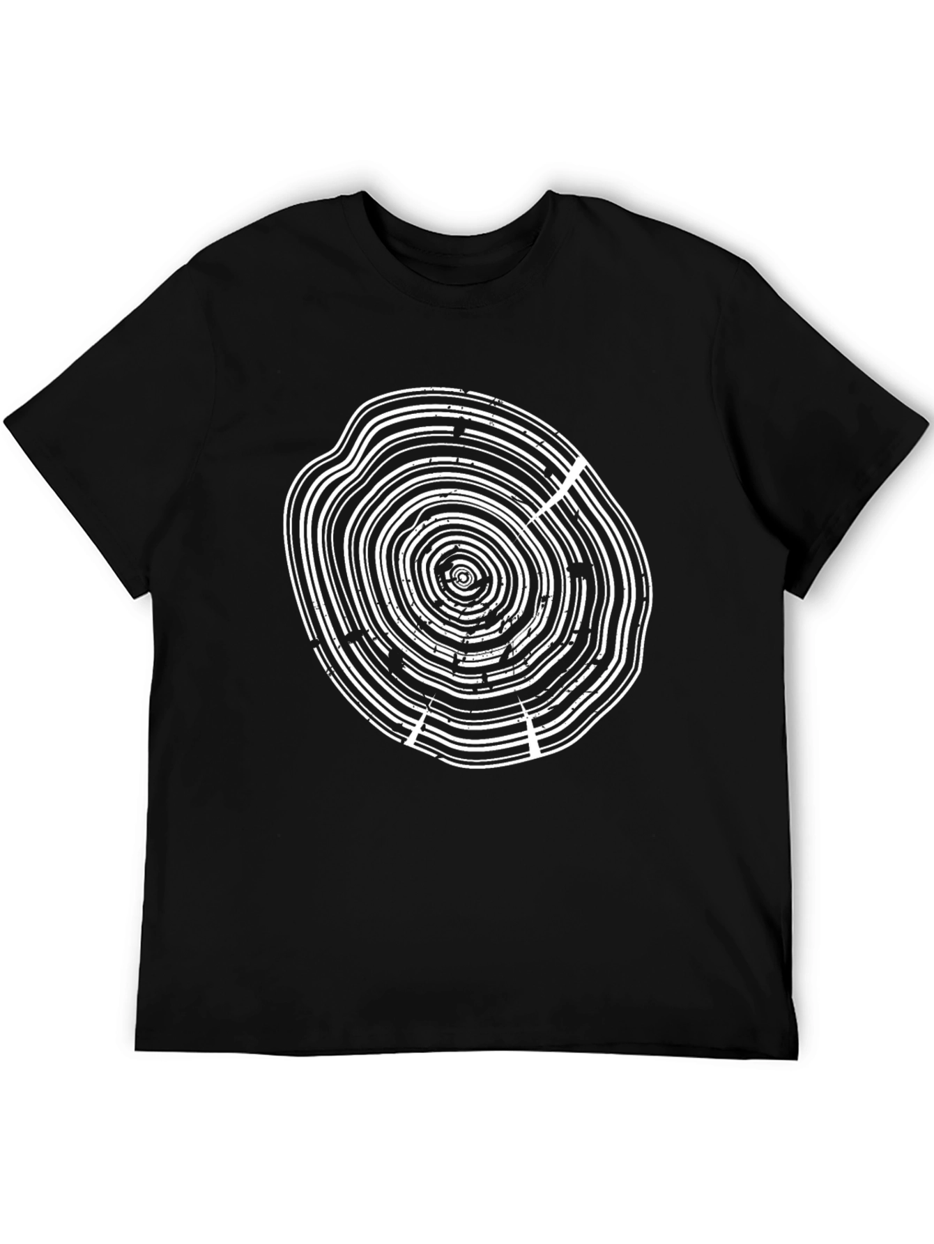 Tree Ring Graphic Black T-Shirt