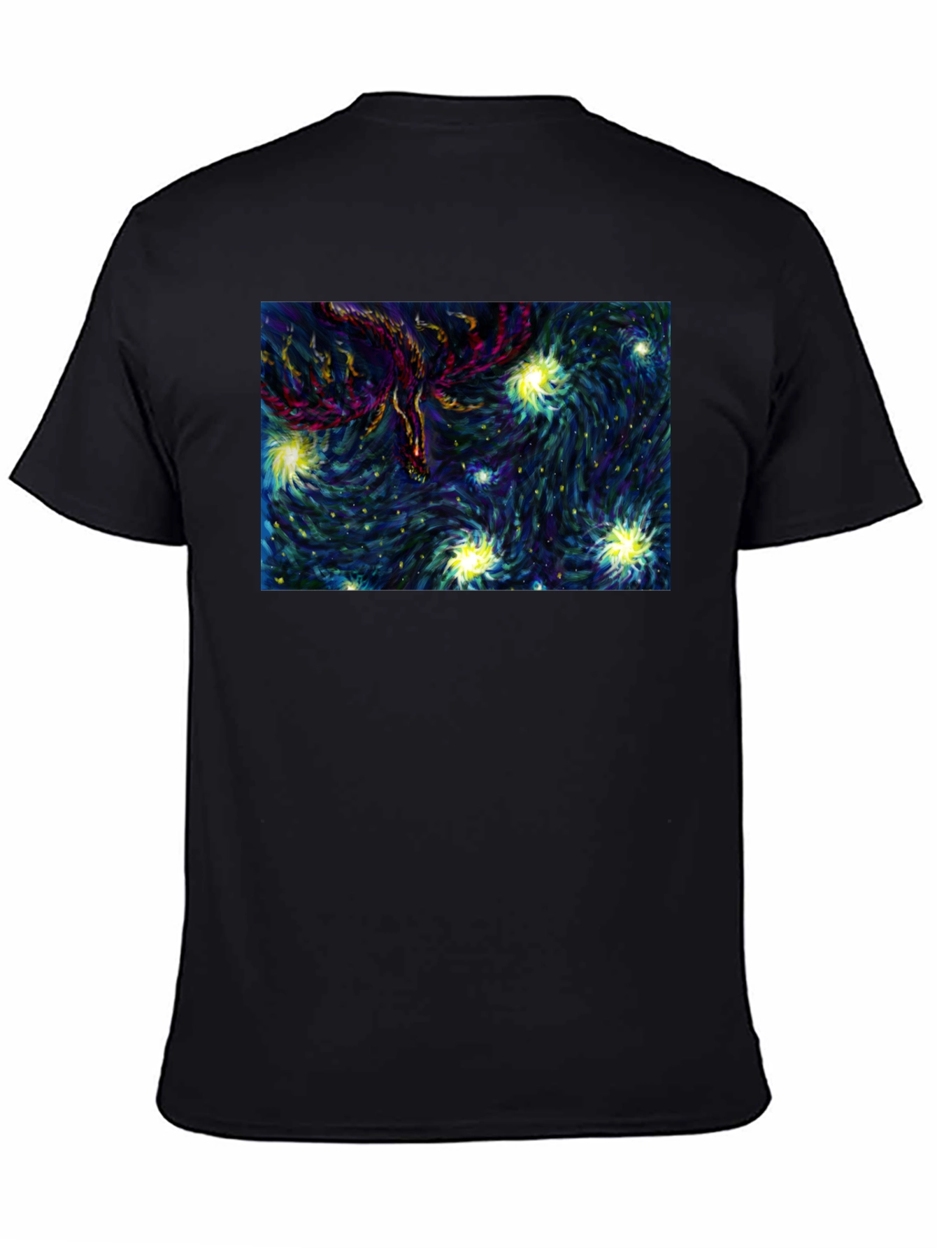 Starry Phoenix Black T-Shirt