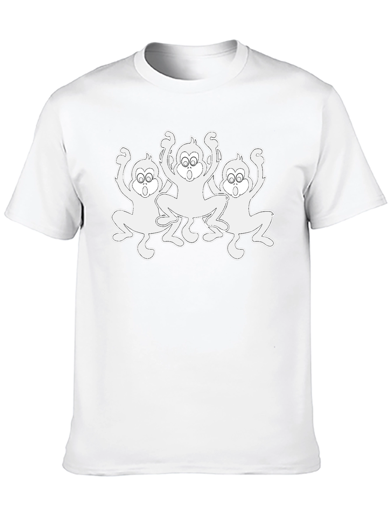 Funny Monkey Graphic T-Shirt - Black