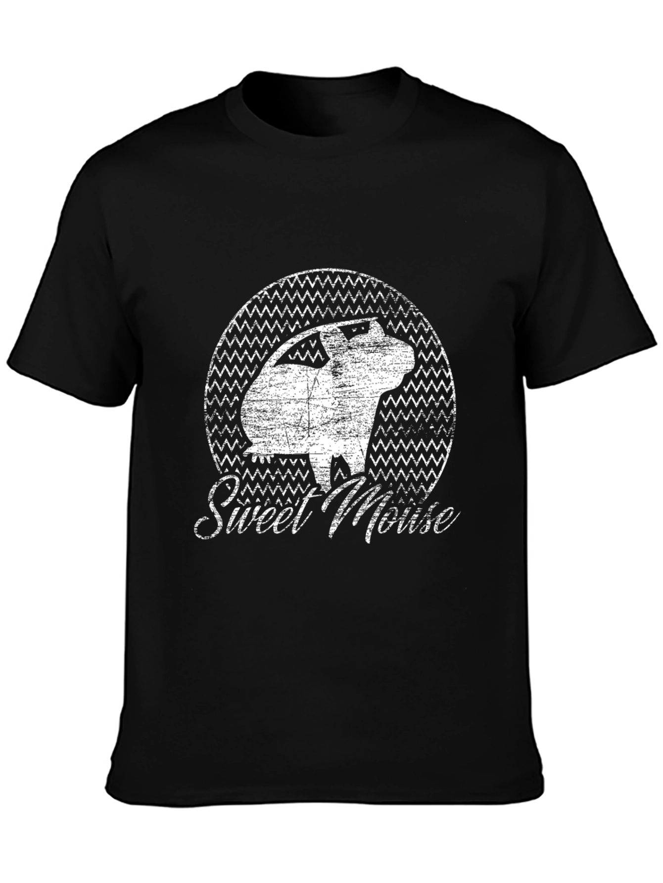Sweet Mouse Graphic Tee - Distressed Print