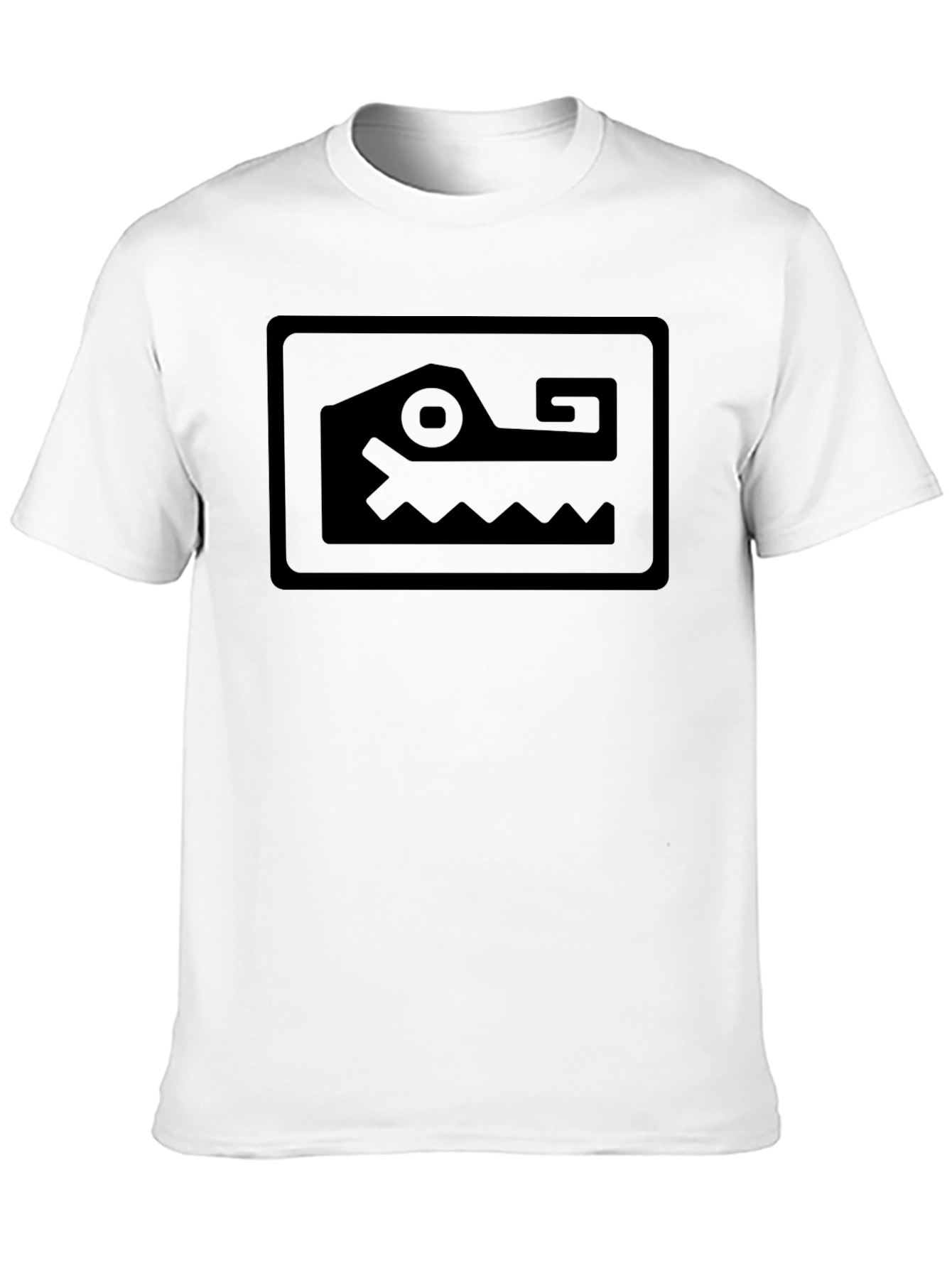Aztec Crocodile T-Shirt - Soft Black Cotton Tee