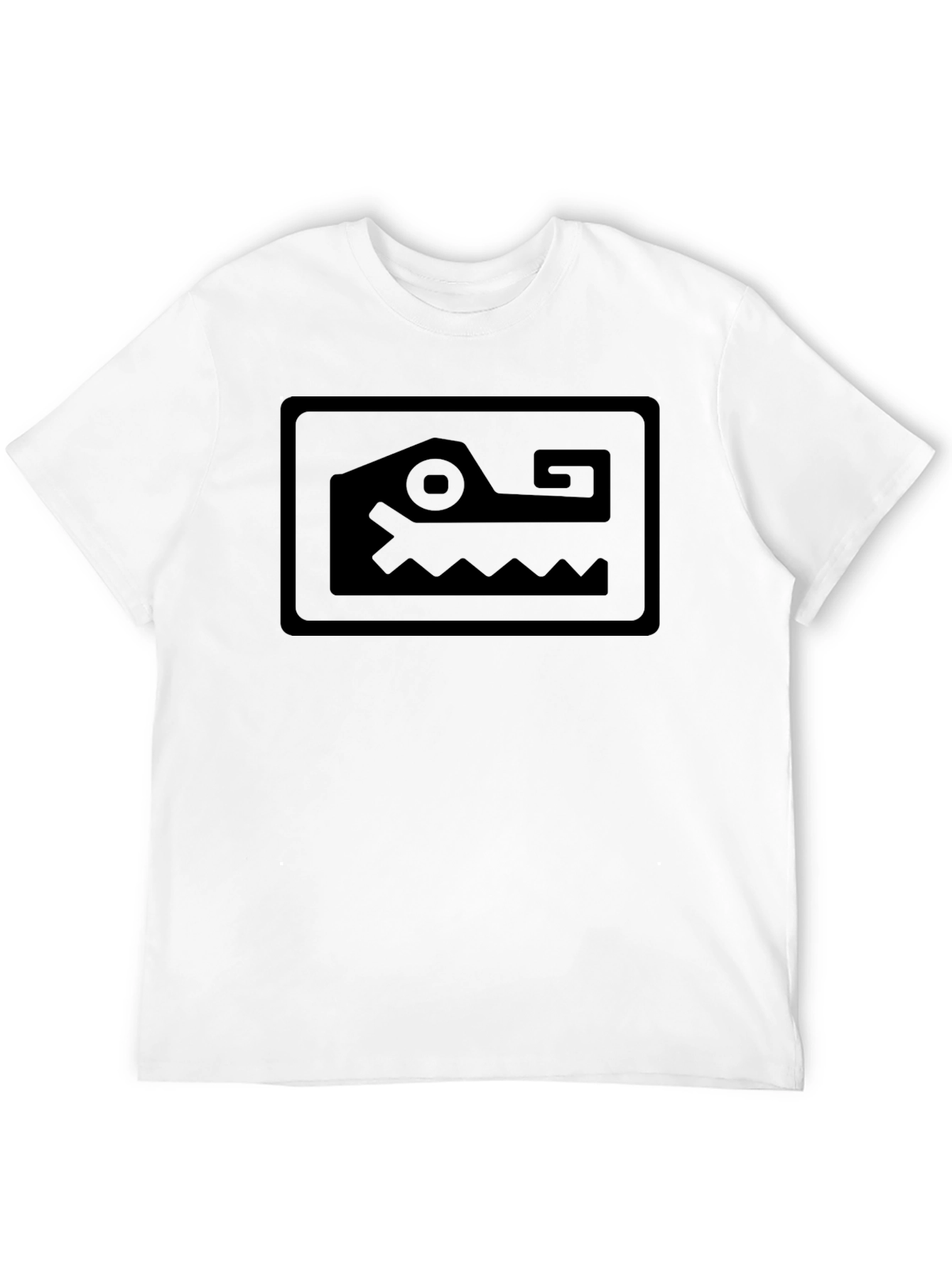 Aztec Crocodile T-Shirt - Soft Black Cotton Tee
