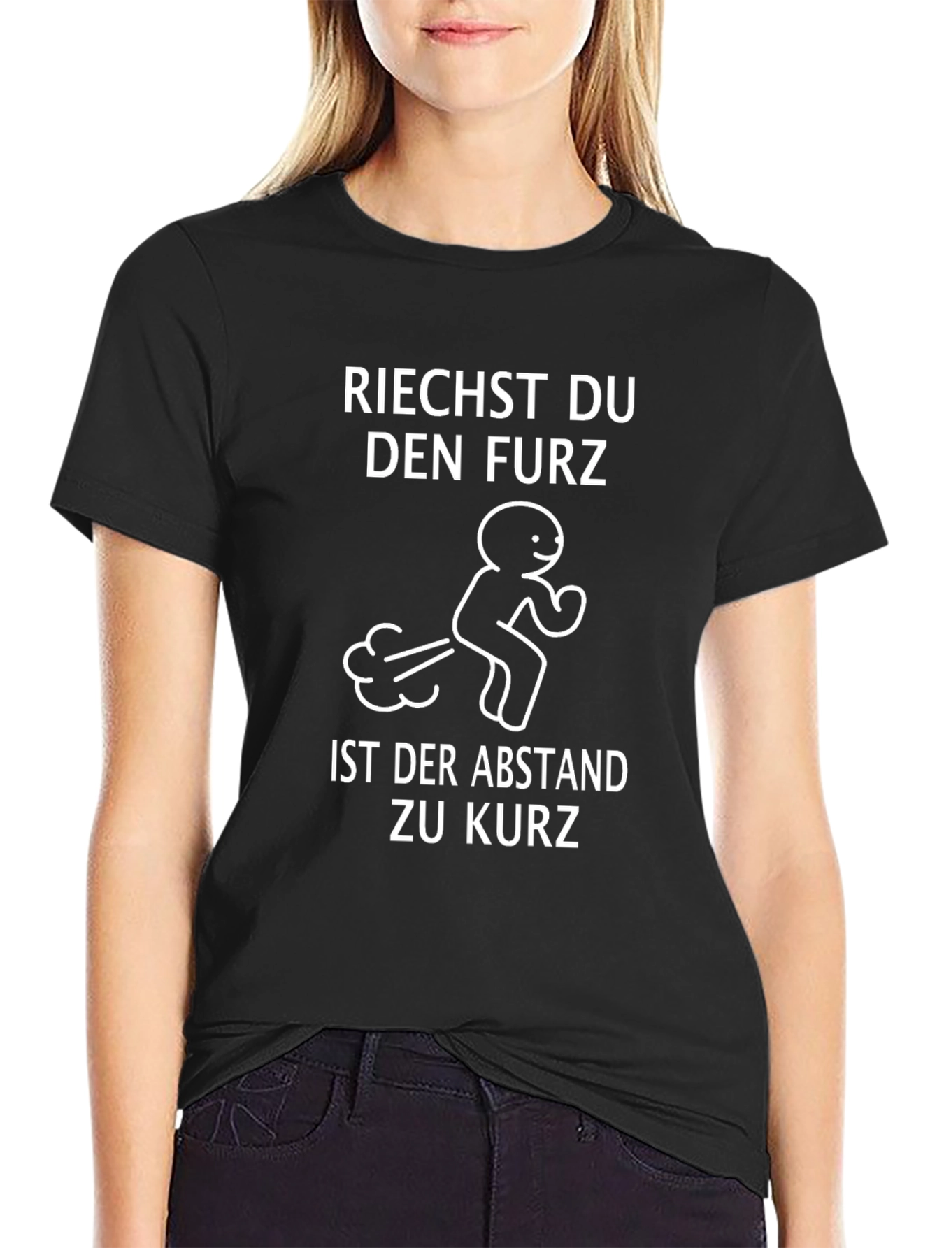 Funny German Fart Joke Humor Black T-Shirt