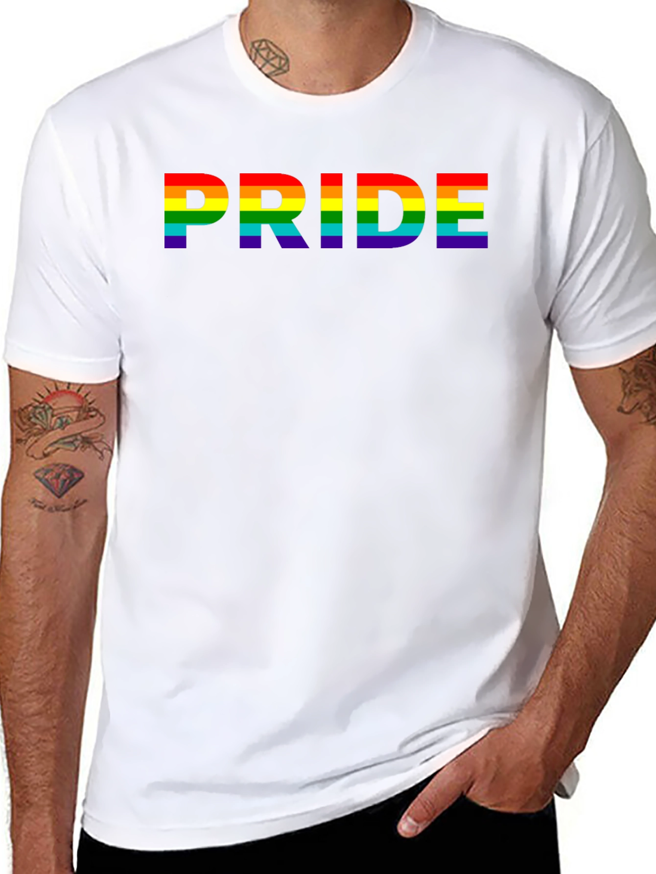 Pride Rainbow Graphic Black T-Shirt