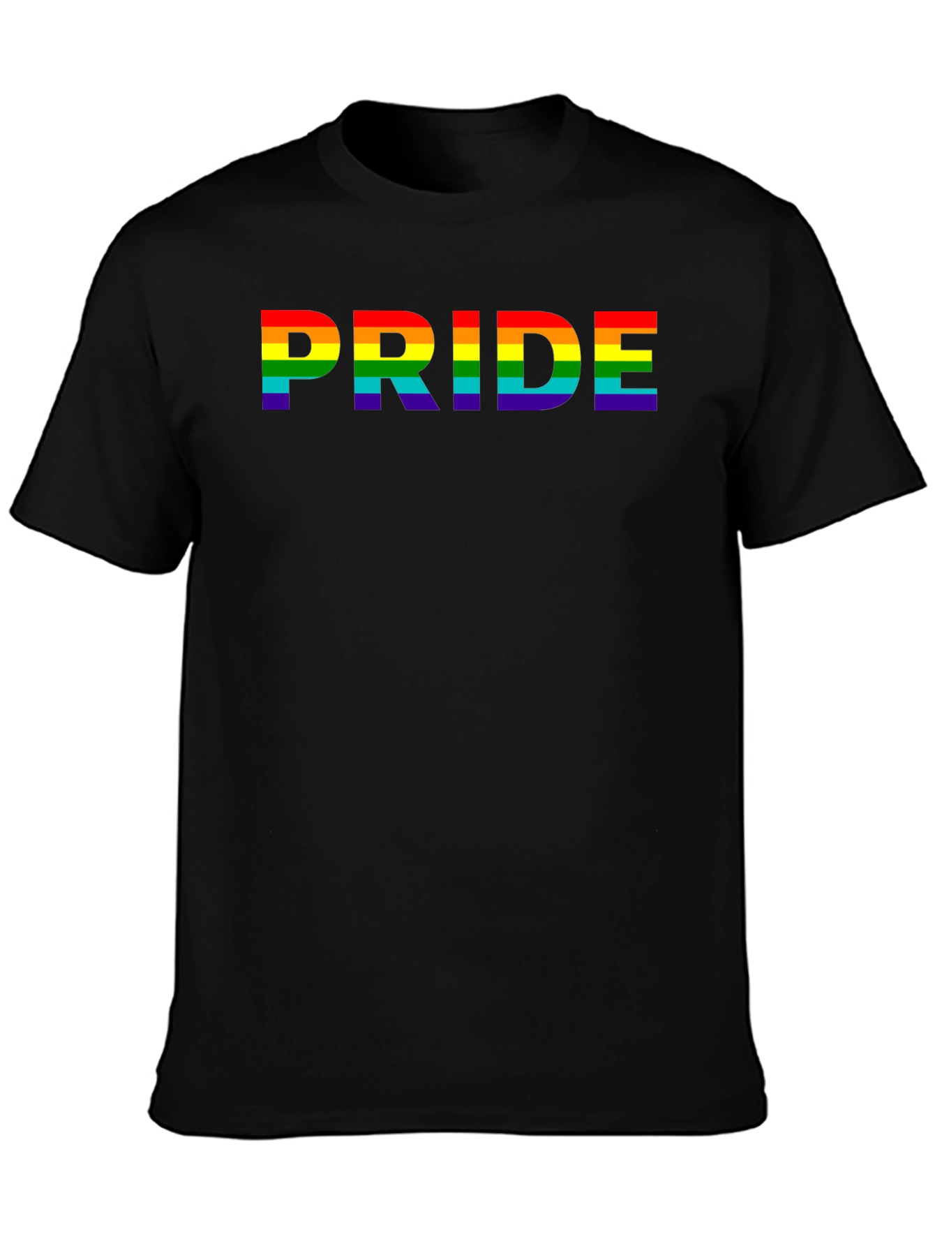 Pride Rainbow Graphic Black T-Shirt