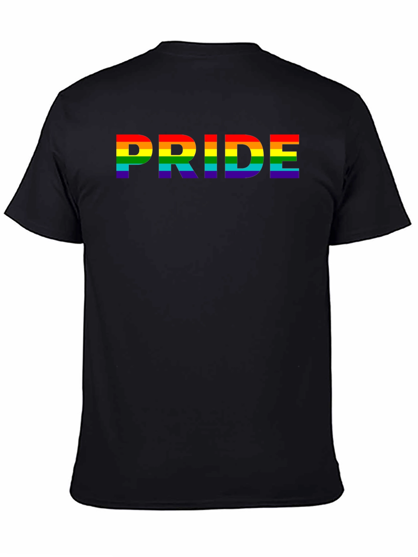 Pride Rainbow Graphic Black T-Shirt