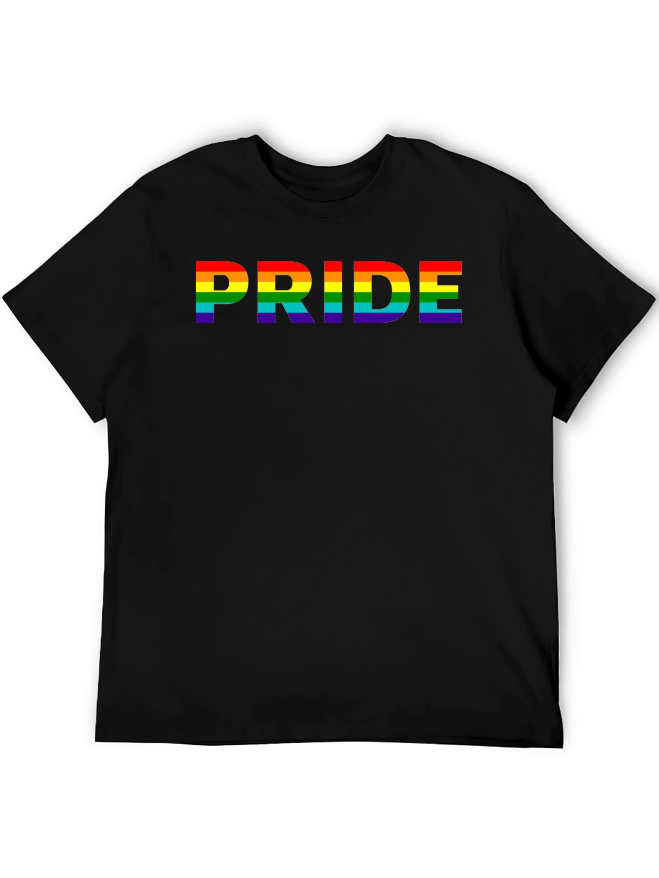 Pride Rainbow Graphic Black T-Shirt