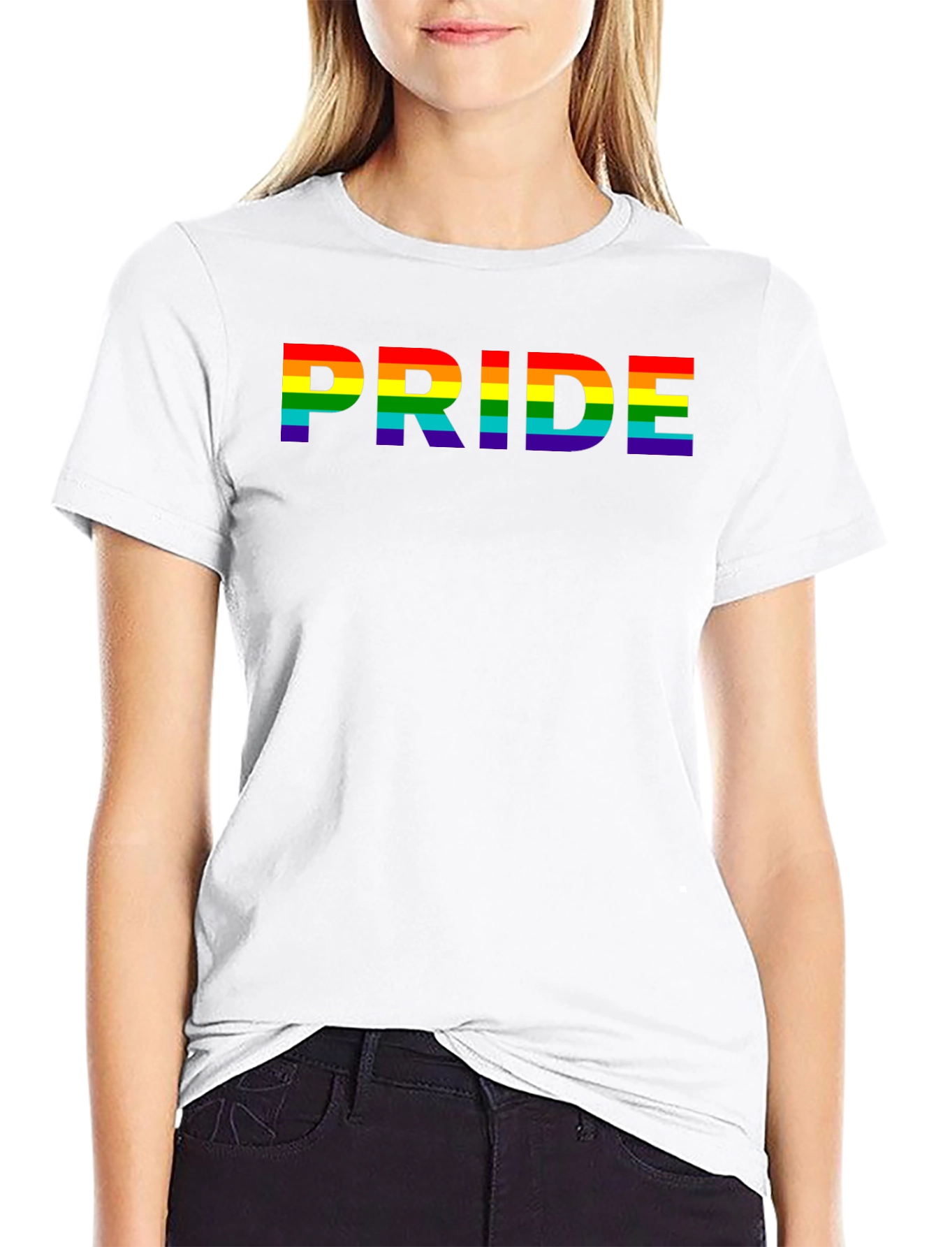Pride Rainbow Graphic Black T-Shirt