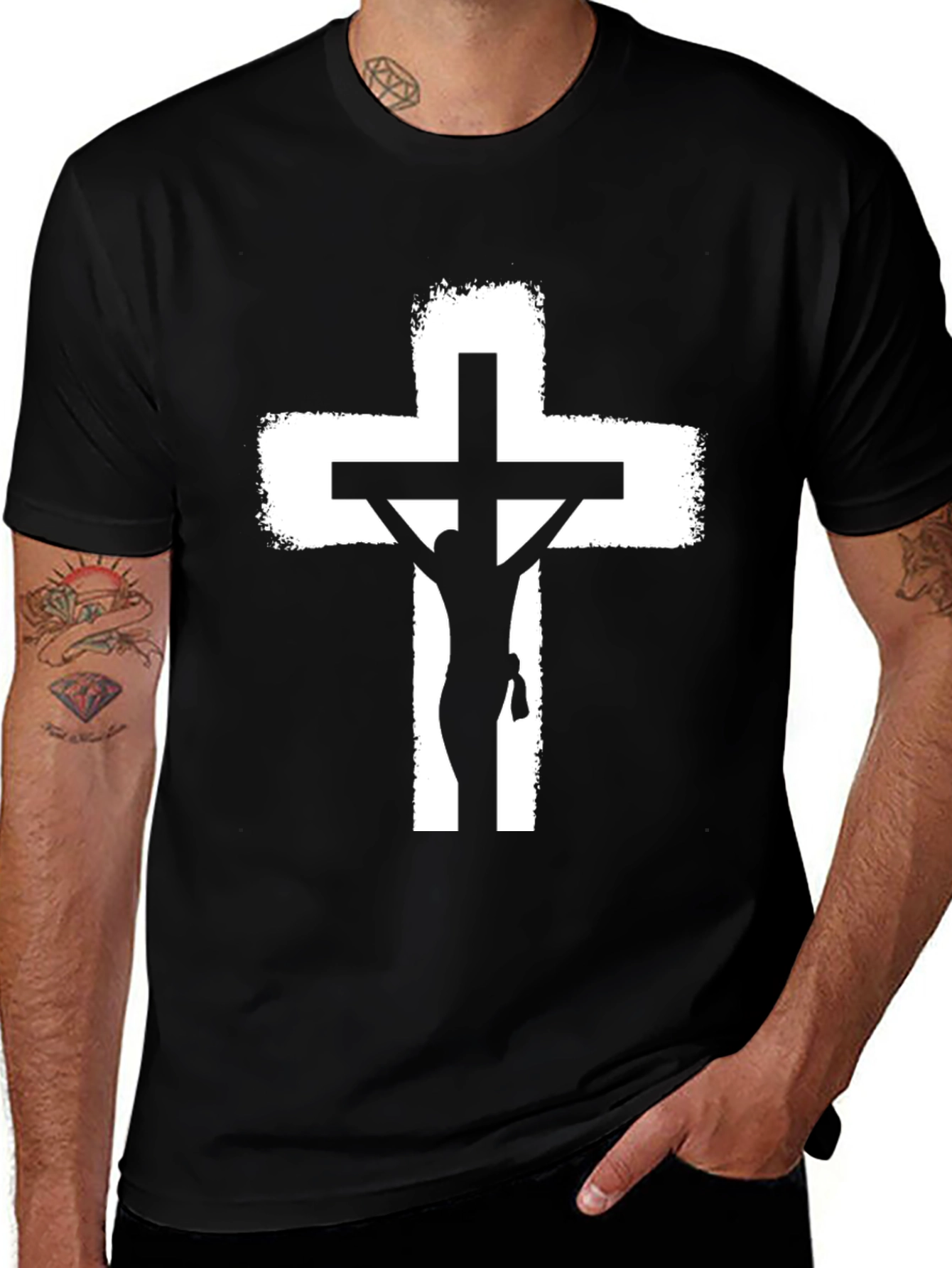 Crucifixion Graphic T-Shirt - Black