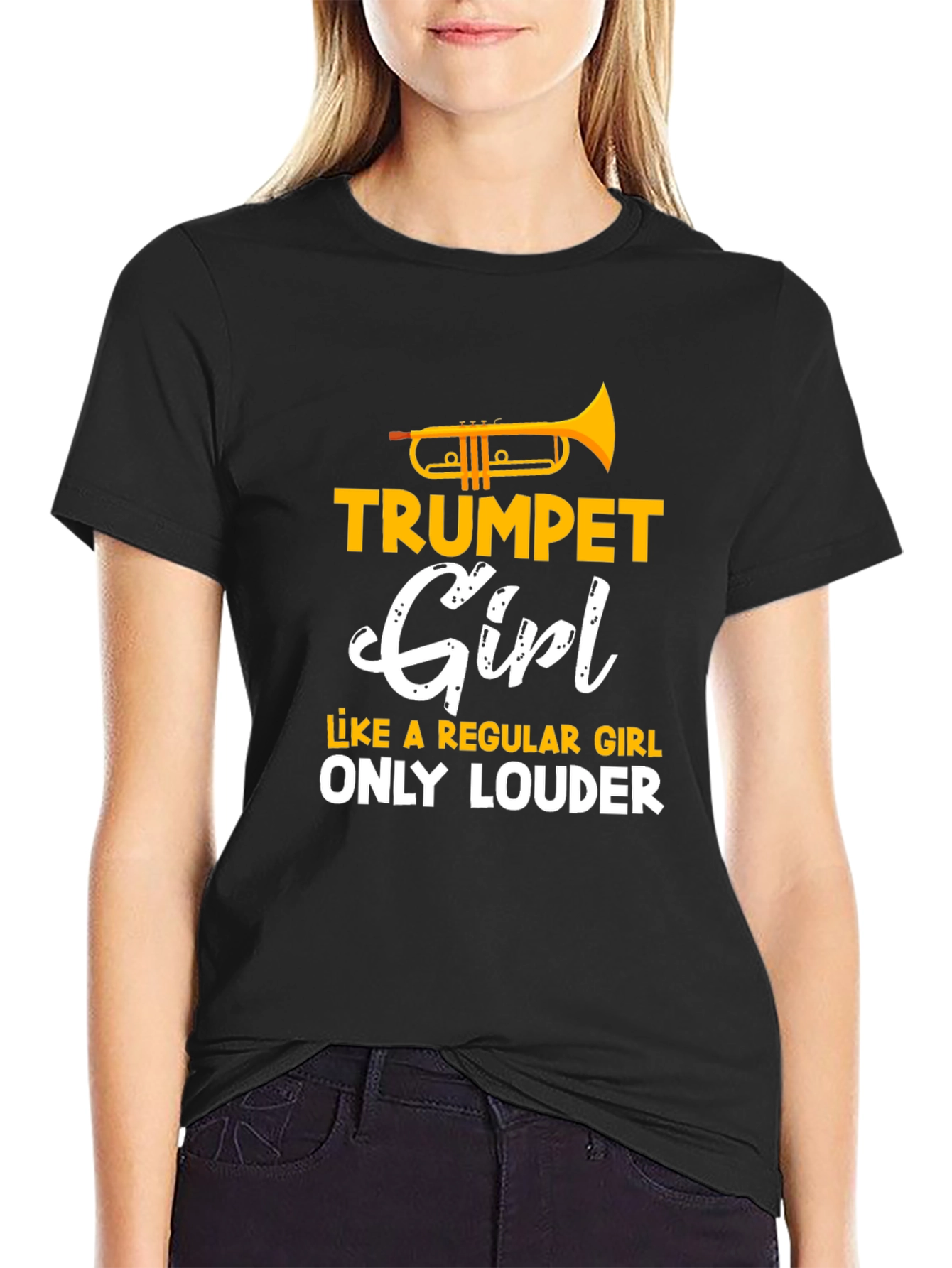 Trumpet Girl T-Shirt - Loud & Proud Musician Tee