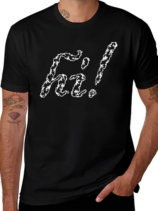 Hi! Graphic Tee - Black Cotton T-Shirt for Men