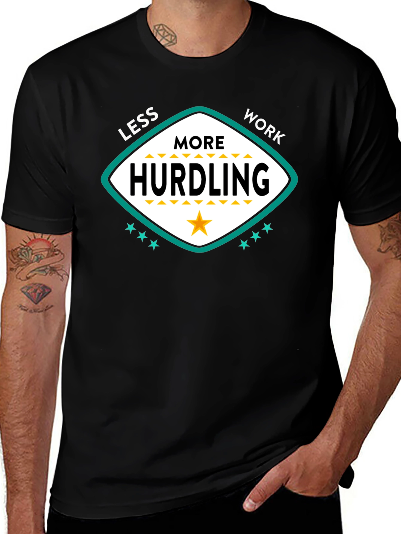 Less Work More Hurdling Graphic Tee