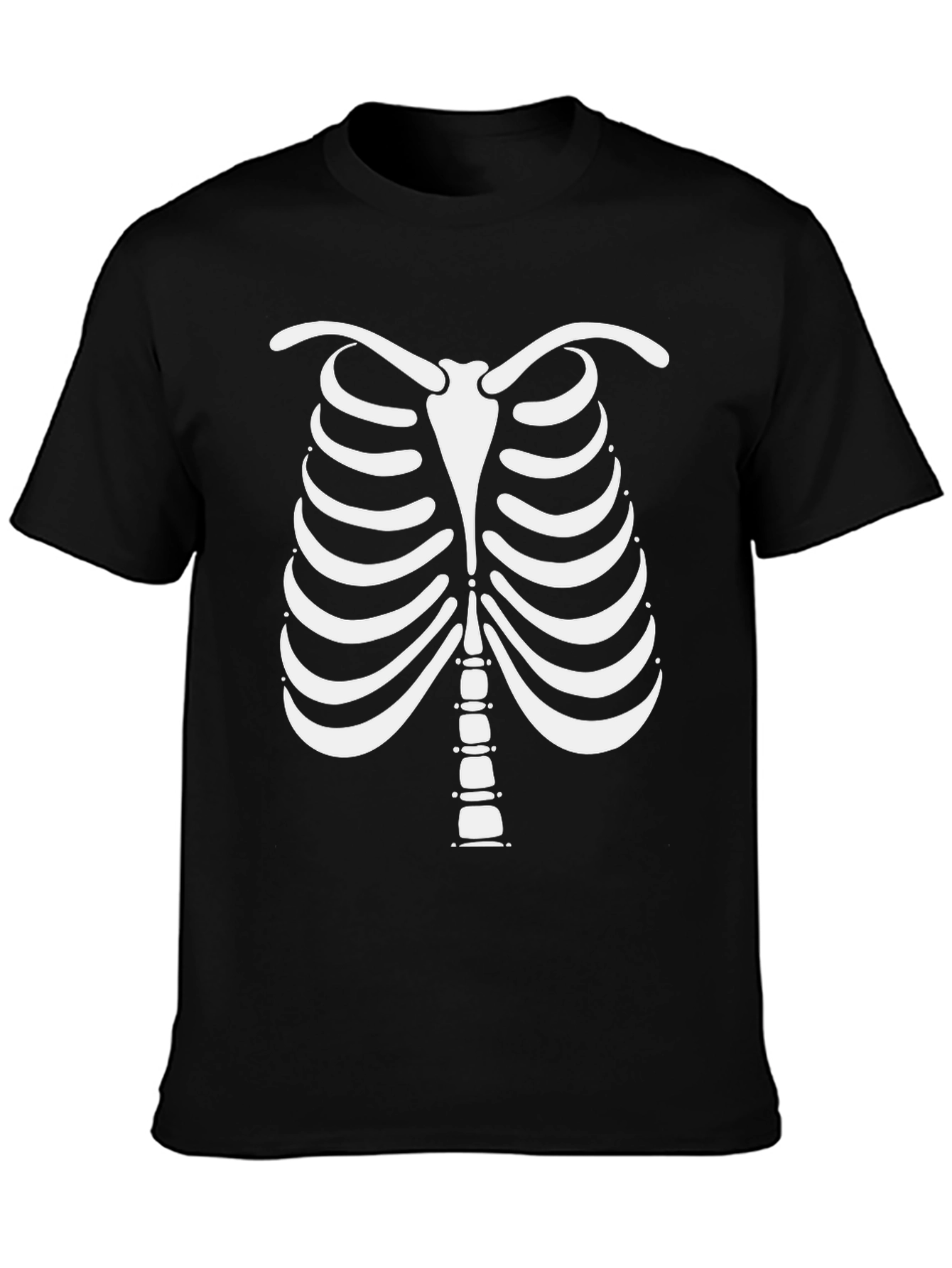 Skeleton Rib Cage Graphic Tee - Halloween Costume Shirt