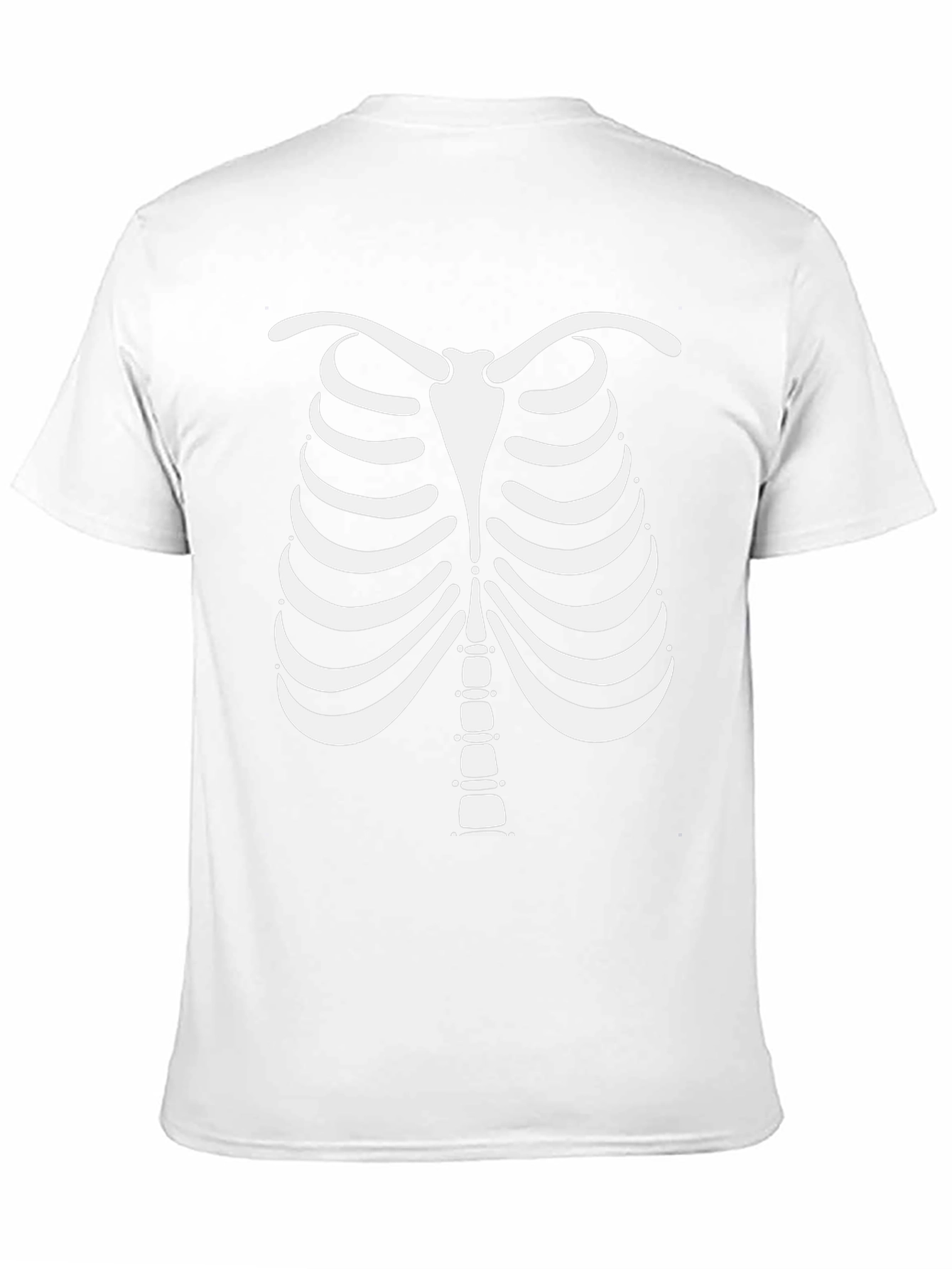 Skeleton Rib Cage Graphic Tee - Halloween Costume Shirt