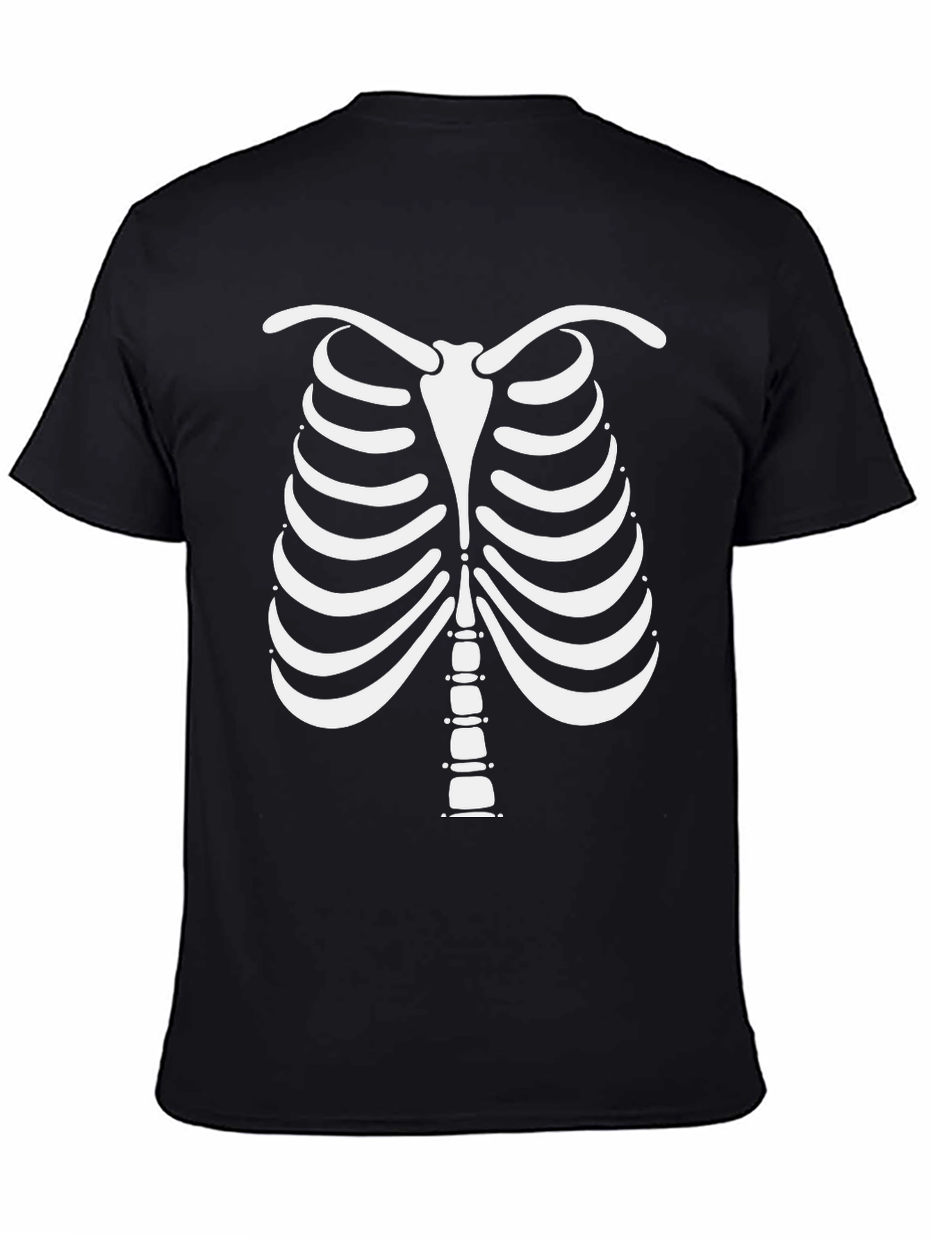 Skeleton Rib Cage Graphic Tee - Halloween Costume Shirt