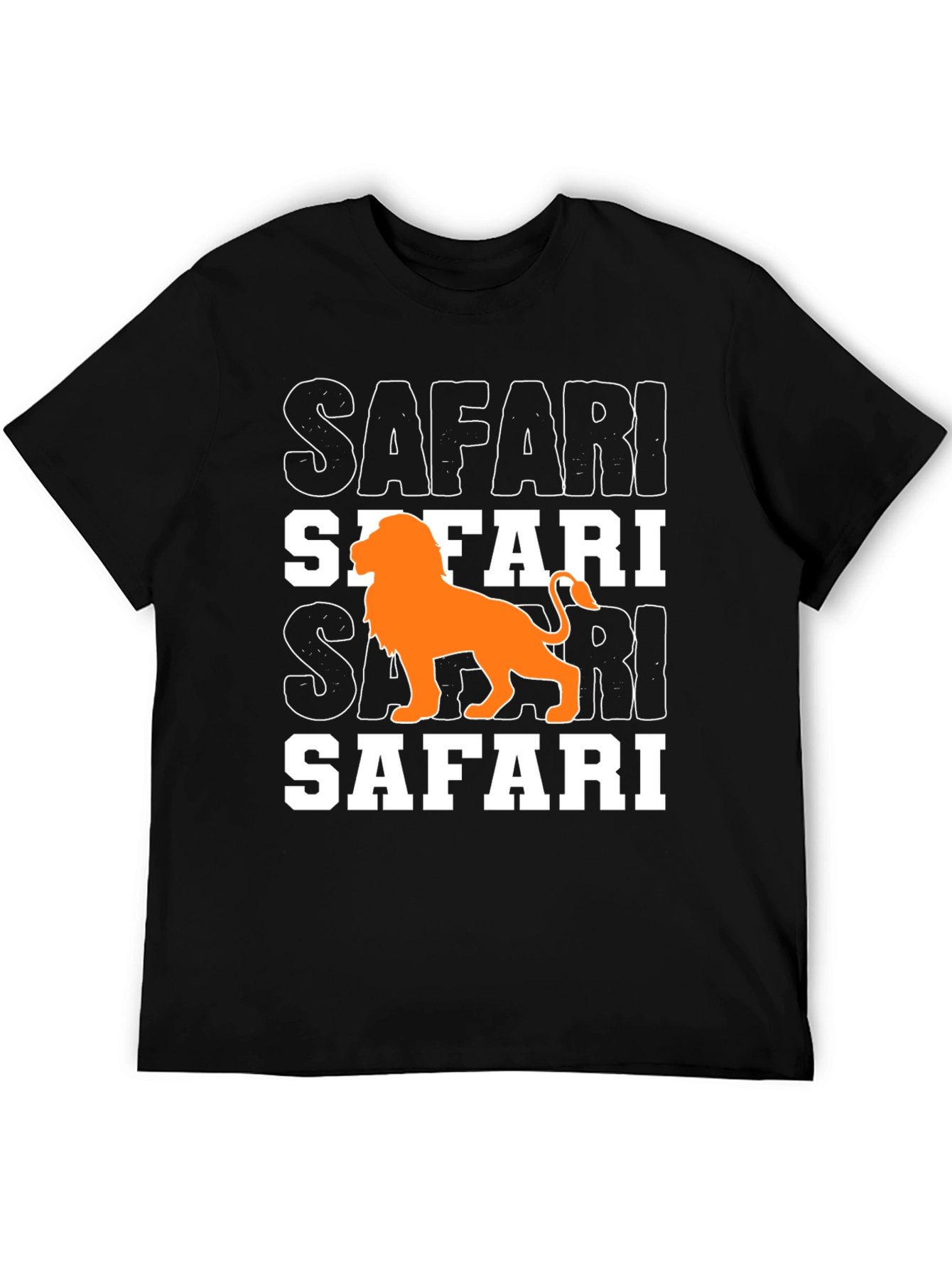 Safari Lion Graphic T-Shirt - Mens Black Tee