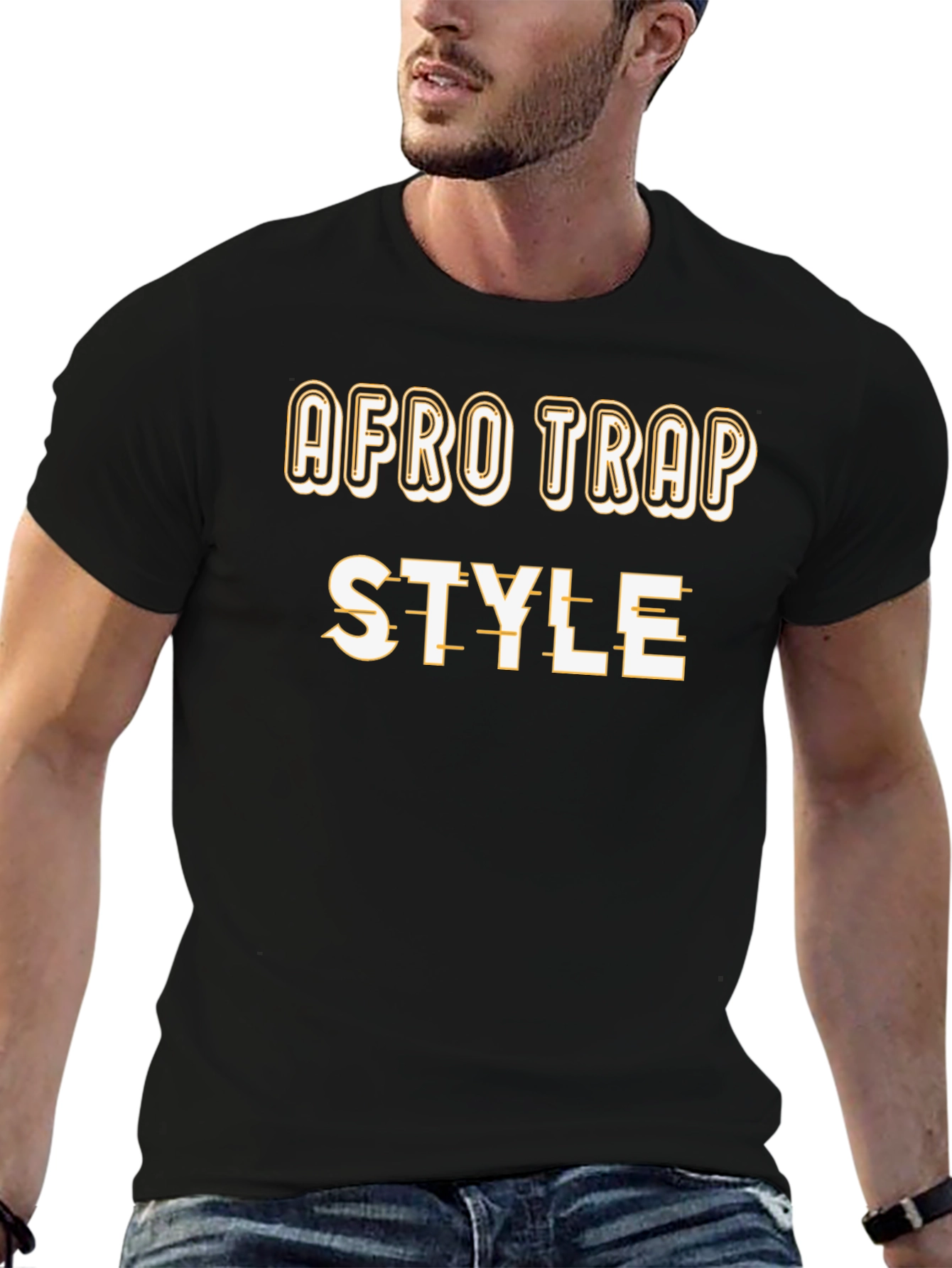 Afro Trap Style Black Graphic Tee