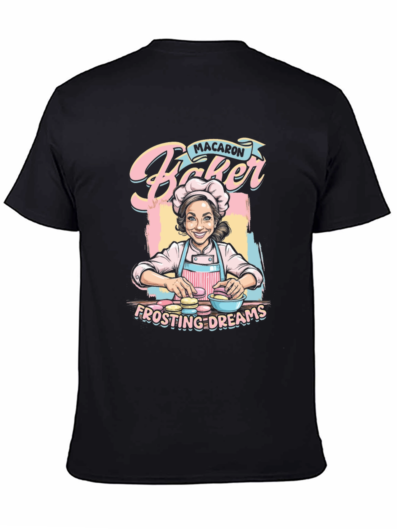 Macaron Baker T-Shirt - Frosting Dreams Graphic Tee