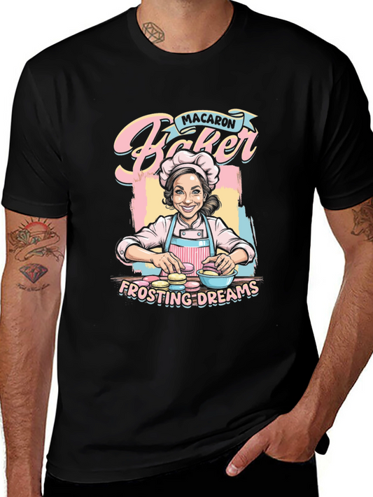 Macaron Baker T-Shirt - Frosting Dreams Graphic Tee