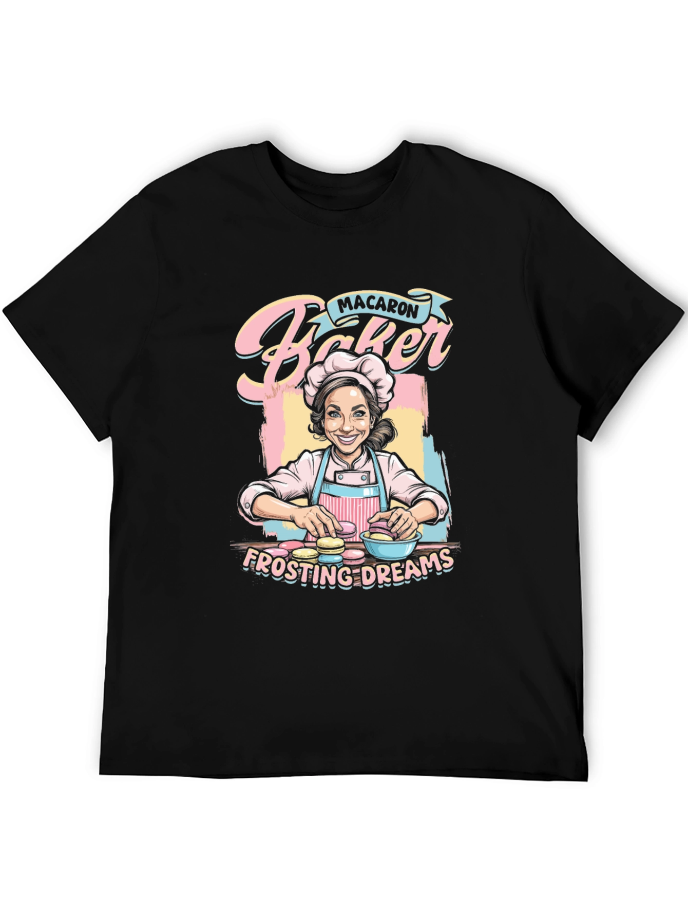 Macaron Baker T-Shirt - Frosting Dreams Graphic Tee