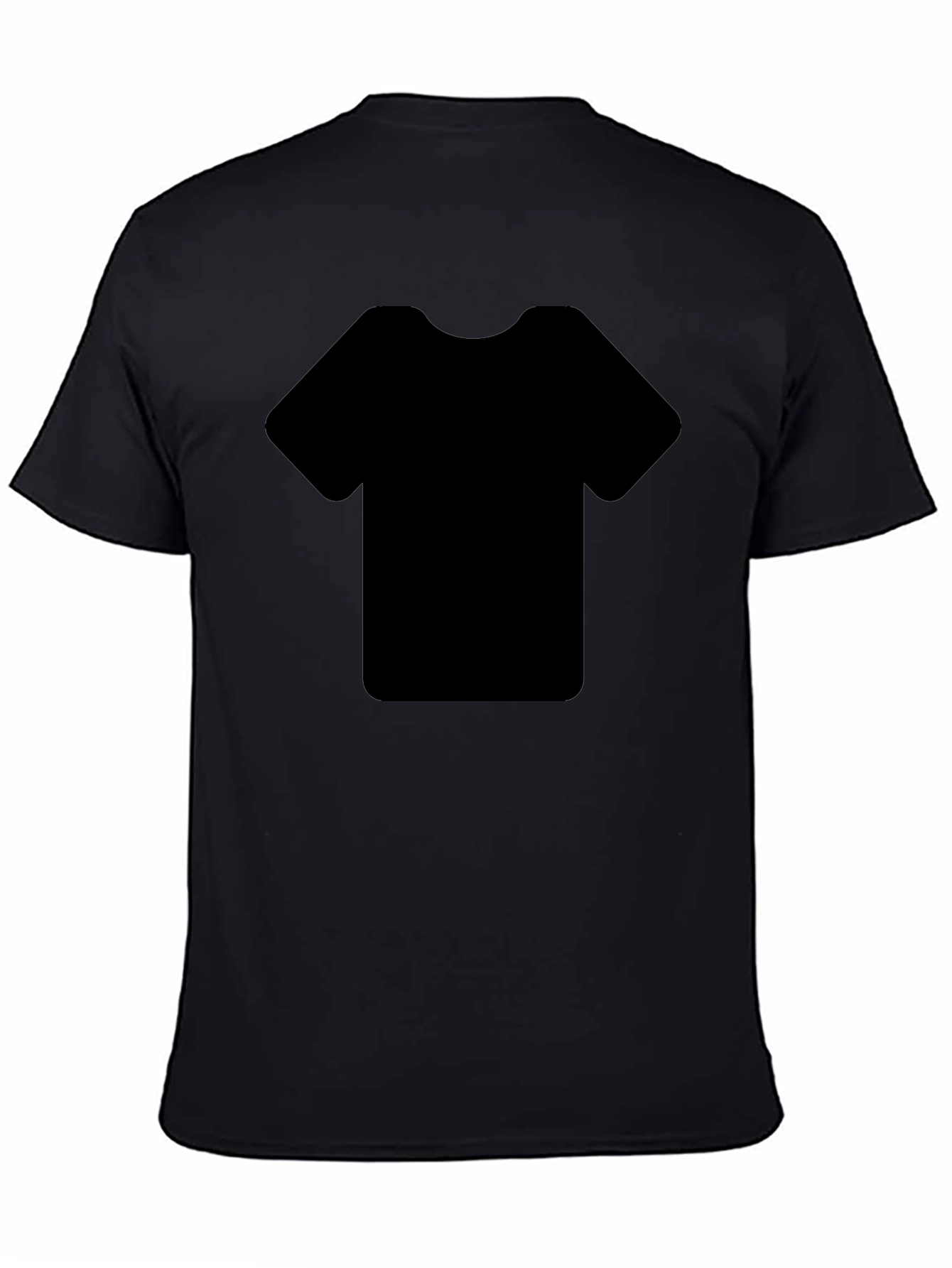 Plain Black Crew Neck Short Sleeve T-Shirt