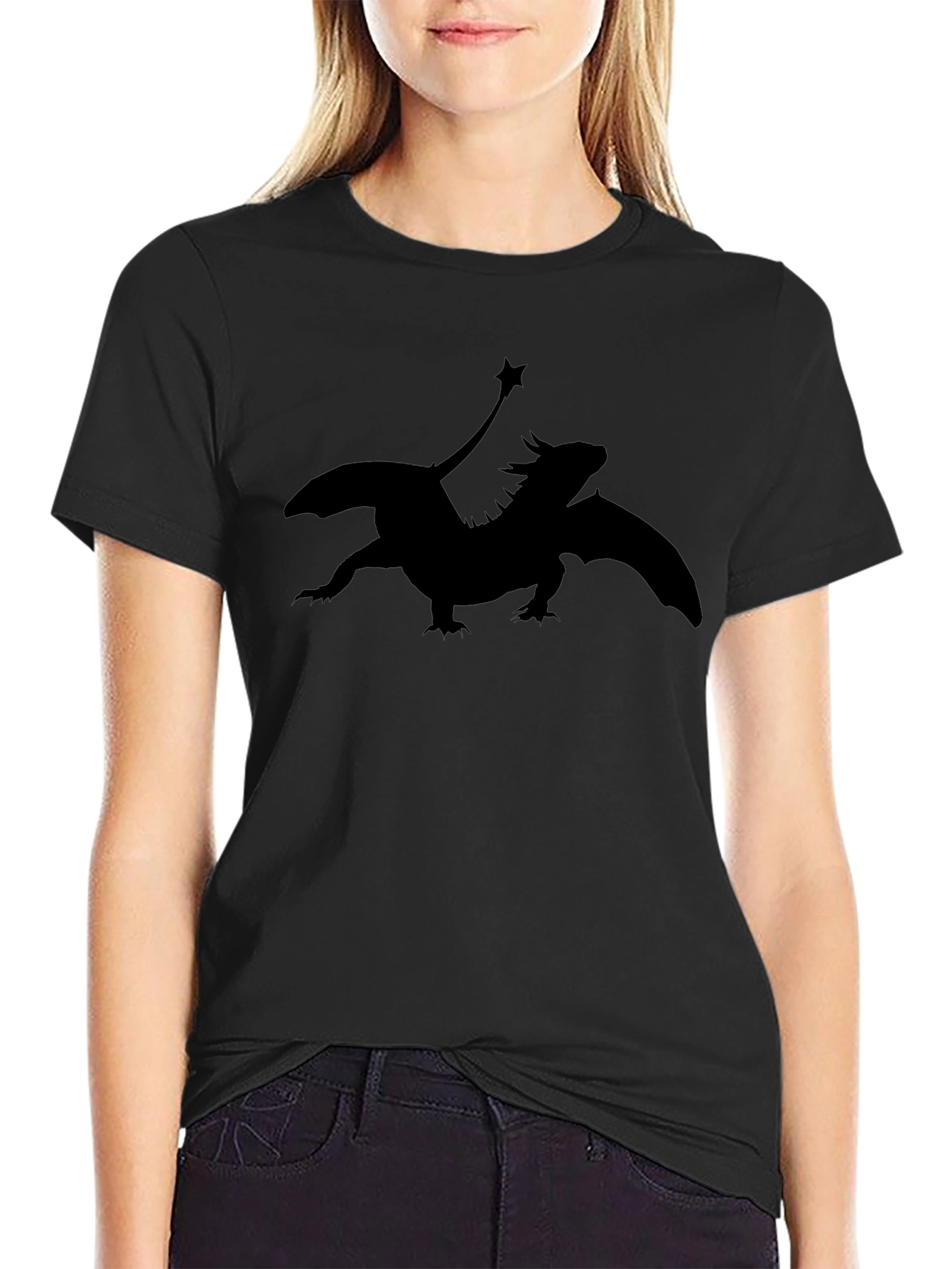 Black Dragon Silhouette Graphic Tee