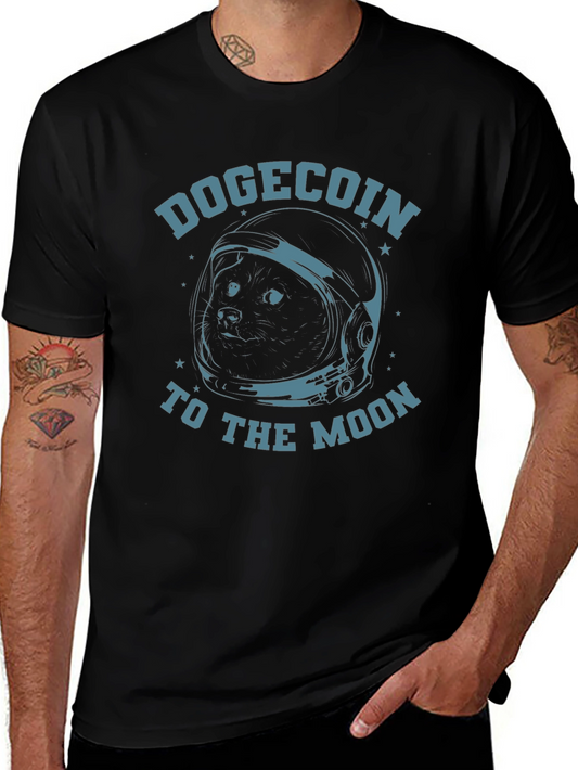 Dogecoin To The Moon Graphic Tee - Crypto Humor