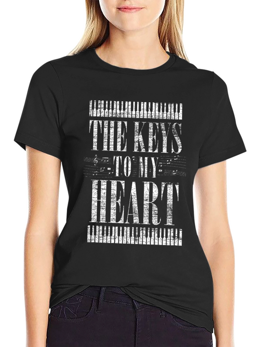 Keys to My Heart Graphic Tee - Music Lover Shirt