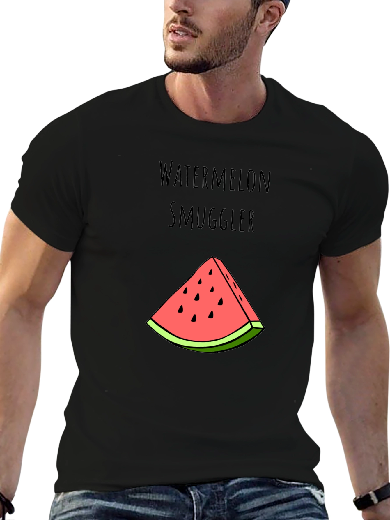 Watermelon Smuggler Graphic Tee - Funny Summer Shirt
