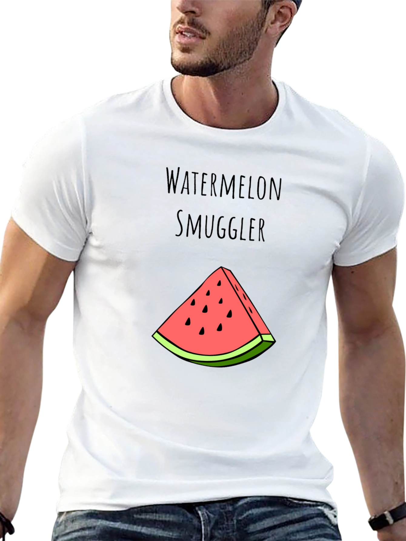 Watermelon Smuggler Graphic Tee - Funny Summer Shirt